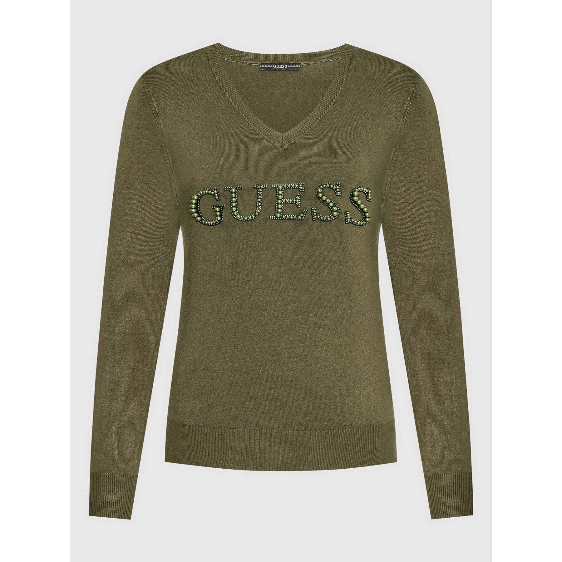 Guess Пуловер W2YR26 Z2NQ0 Зелен Regular Fit - Pepit.bg