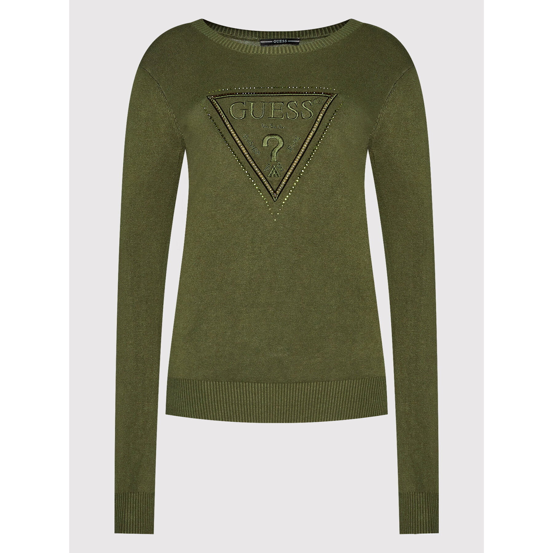 Guess Пуловер W2YR29 Z2NQ0 Зелен Regular Fit - Pepit.bg