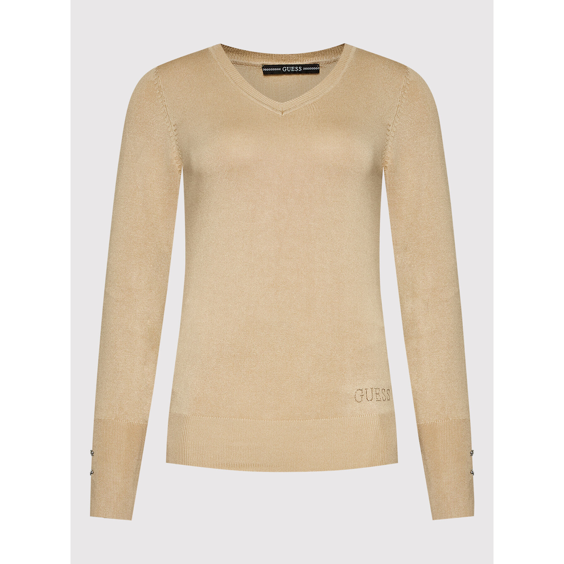 Guess Пуловер W2YR31 Z2V62 Бежов Regular Fit - Pepit.bg