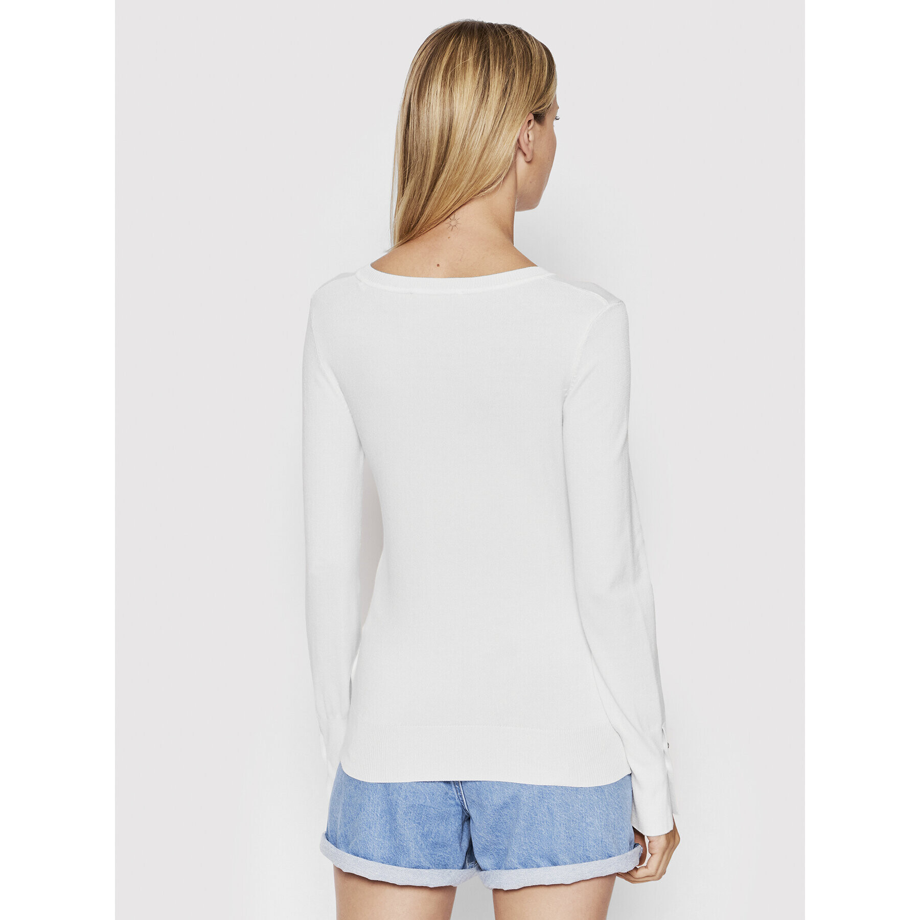 Guess Пуловер W2YR31 Z2V62 Бял Regular Fit - Pepit.bg