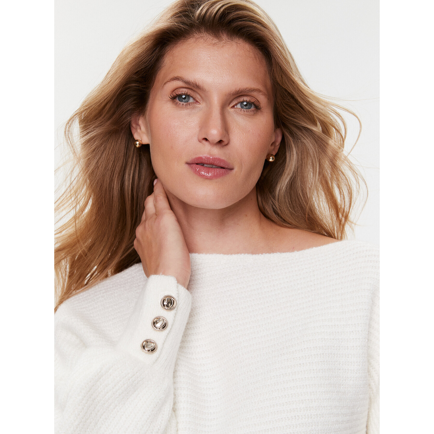 Guess Пуловер W3BR13 Z2QA0 Бежов Regular Fit - Pepit.bg