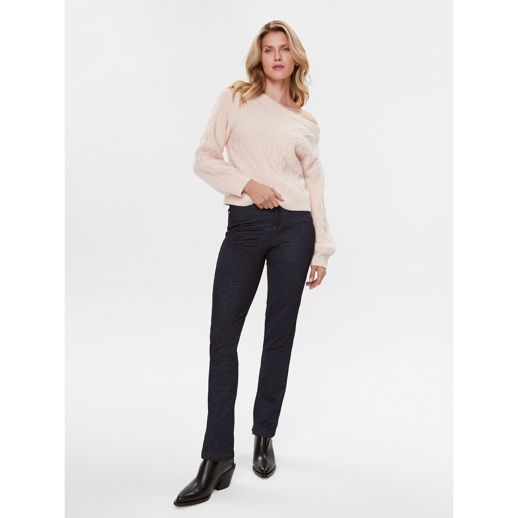 Guess Пуловер W3BR16 Z2YZ2 Розов Regular Fit - Pepit.bg