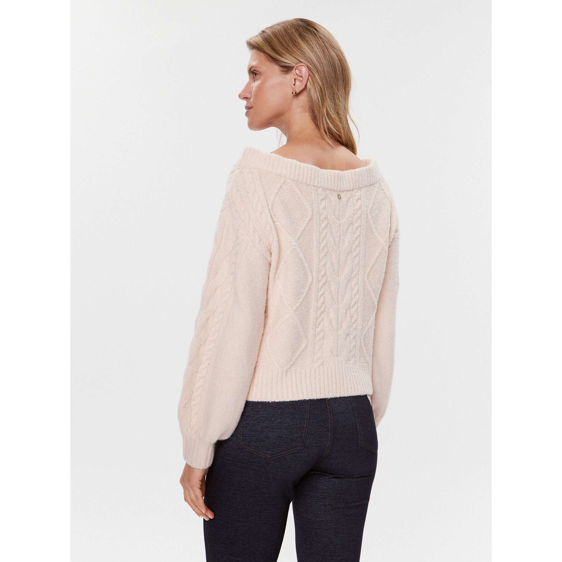 Guess Пуловер W3BR16 Z2YZ2 Розов Regular Fit - Pepit.bg