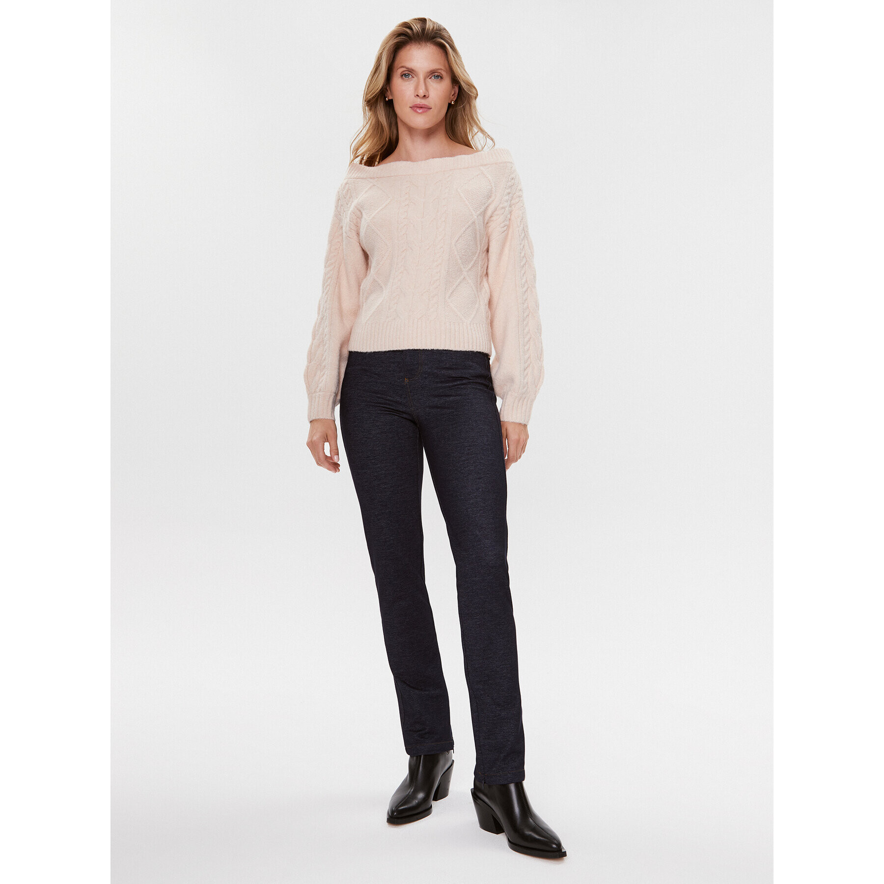 Guess Пуловер W3BR16 Z2YZ2 Розов Regular Fit - Pepit.bg