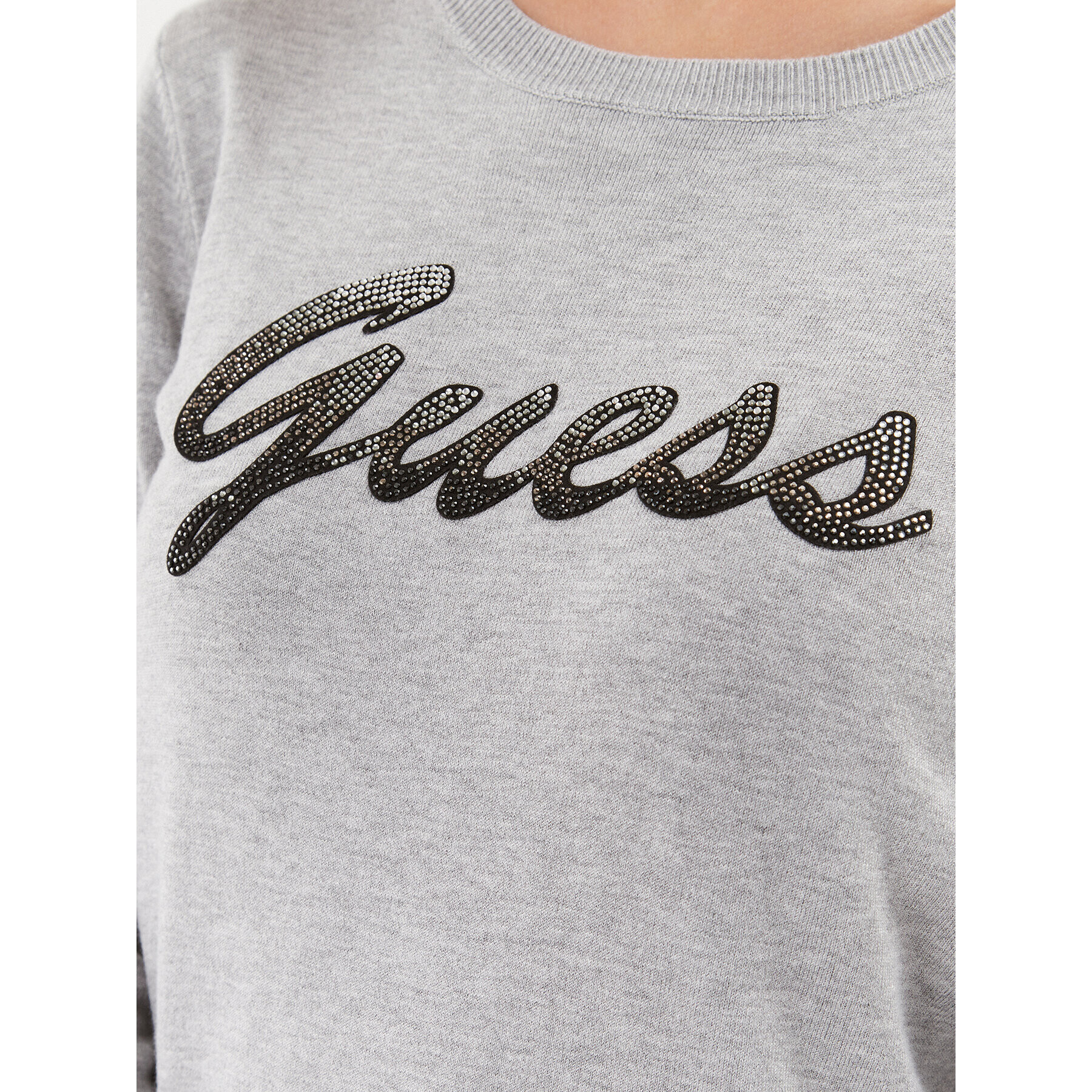 Guess Пуловер W3BR22 Z2NQ2 Сив Regular Fit - Pepit.bg