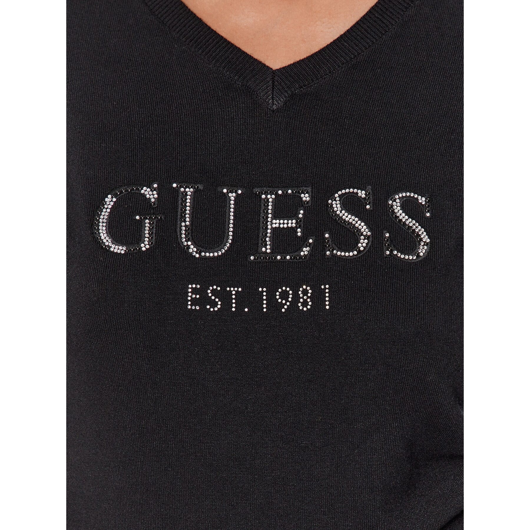 Guess Пуловер W3BR24 Z2NQ2 Черен Regular Fit - Pepit.bg