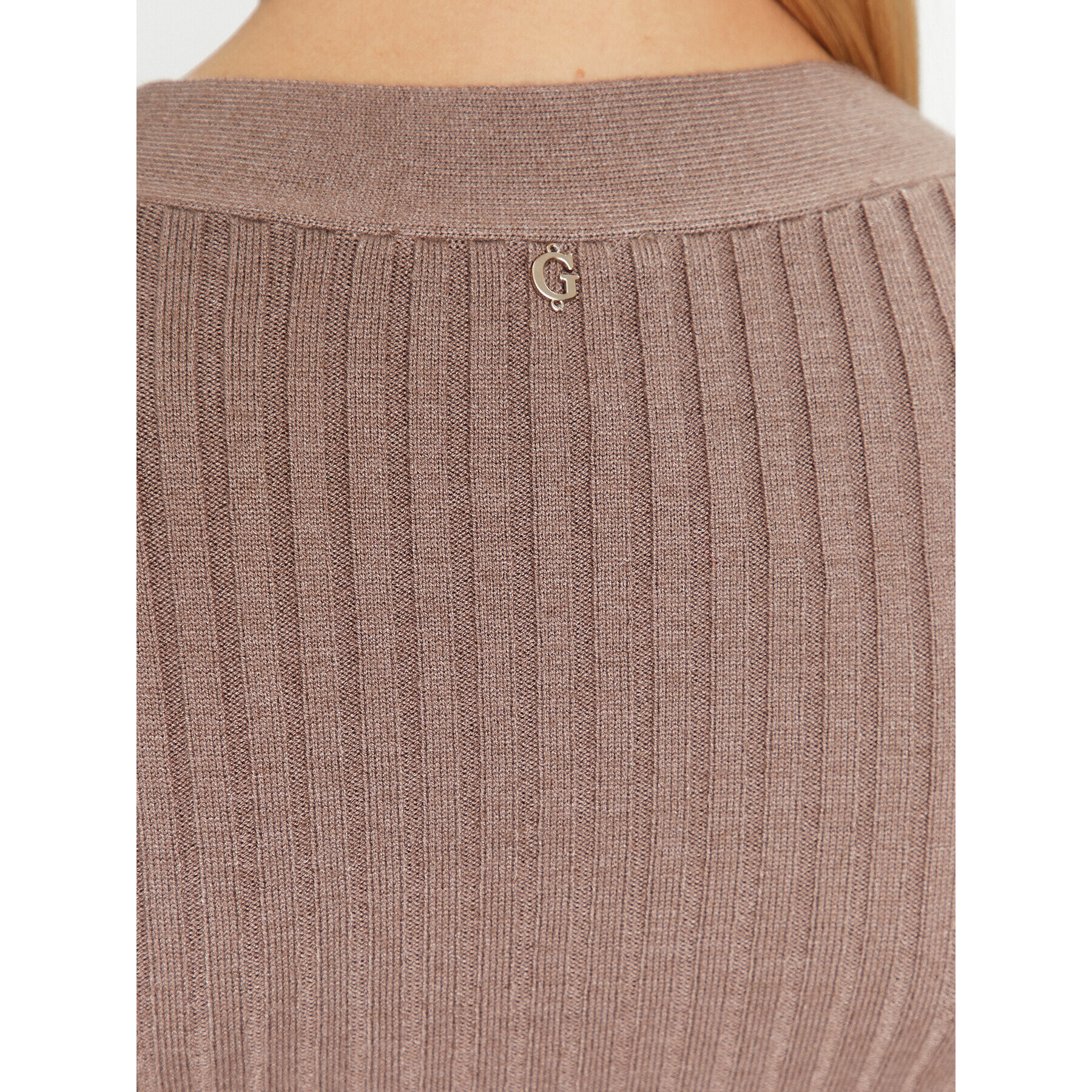 Guess Пуловер W3BR29 Z2V42 Бежов Slim Fit - Pepit.bg