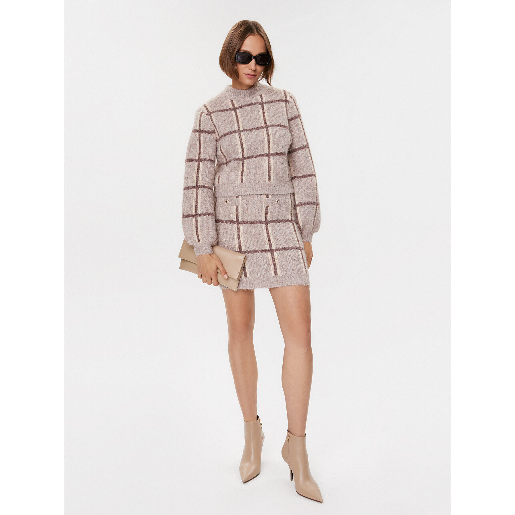 Guess Пуловер W3BR78 Z3BP0 Бежов Regular Fit - Pepit.bg