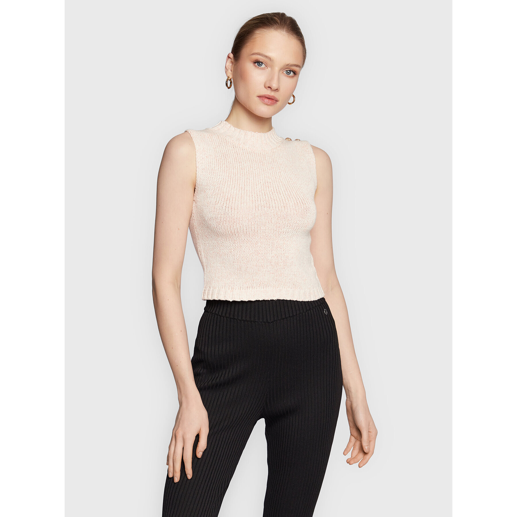 Guess Пуловер W3RR39 Z3431 Розов Regular Fit - Pepit.bg