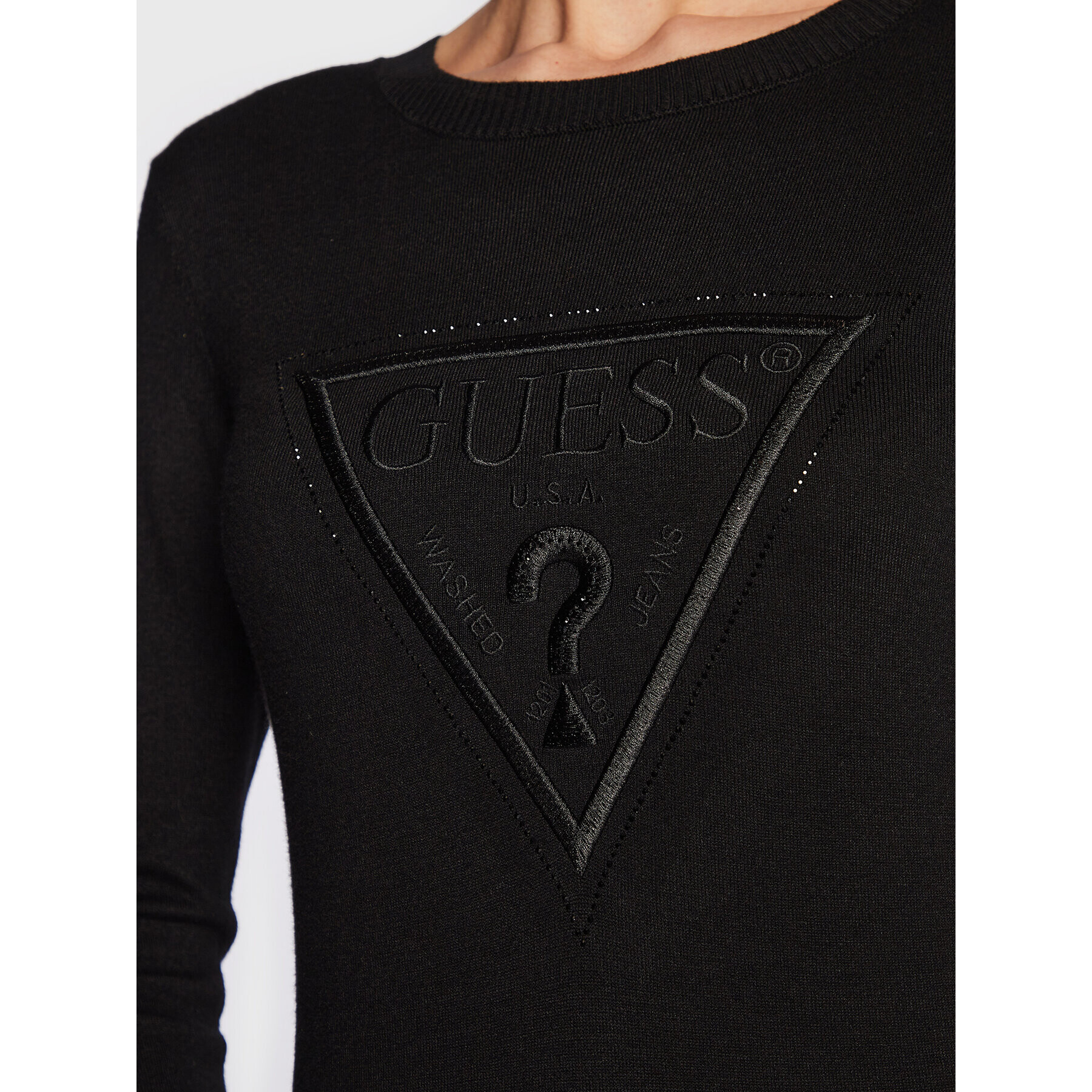 Guess Пуловер W3RR48 Z2NQ2 Черен Slim Fit - Pepit.bg