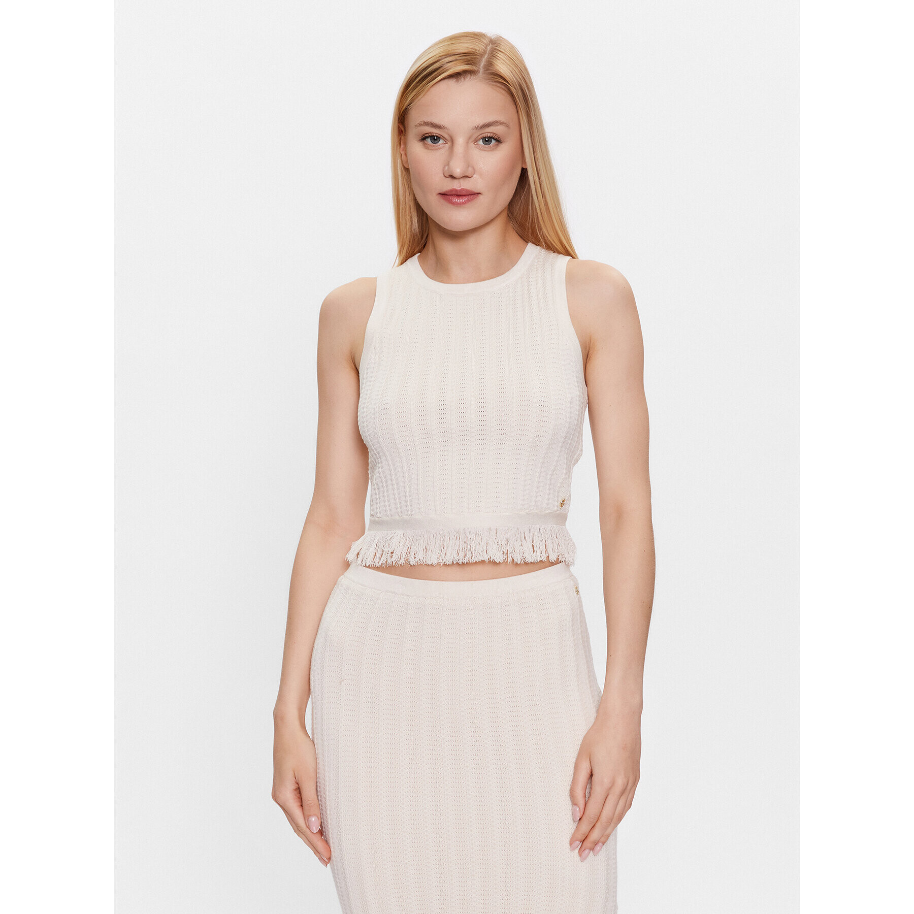 Guess Пуловер W3YR03 Z36D2 Екрю Regular Fit - Pepit.bg