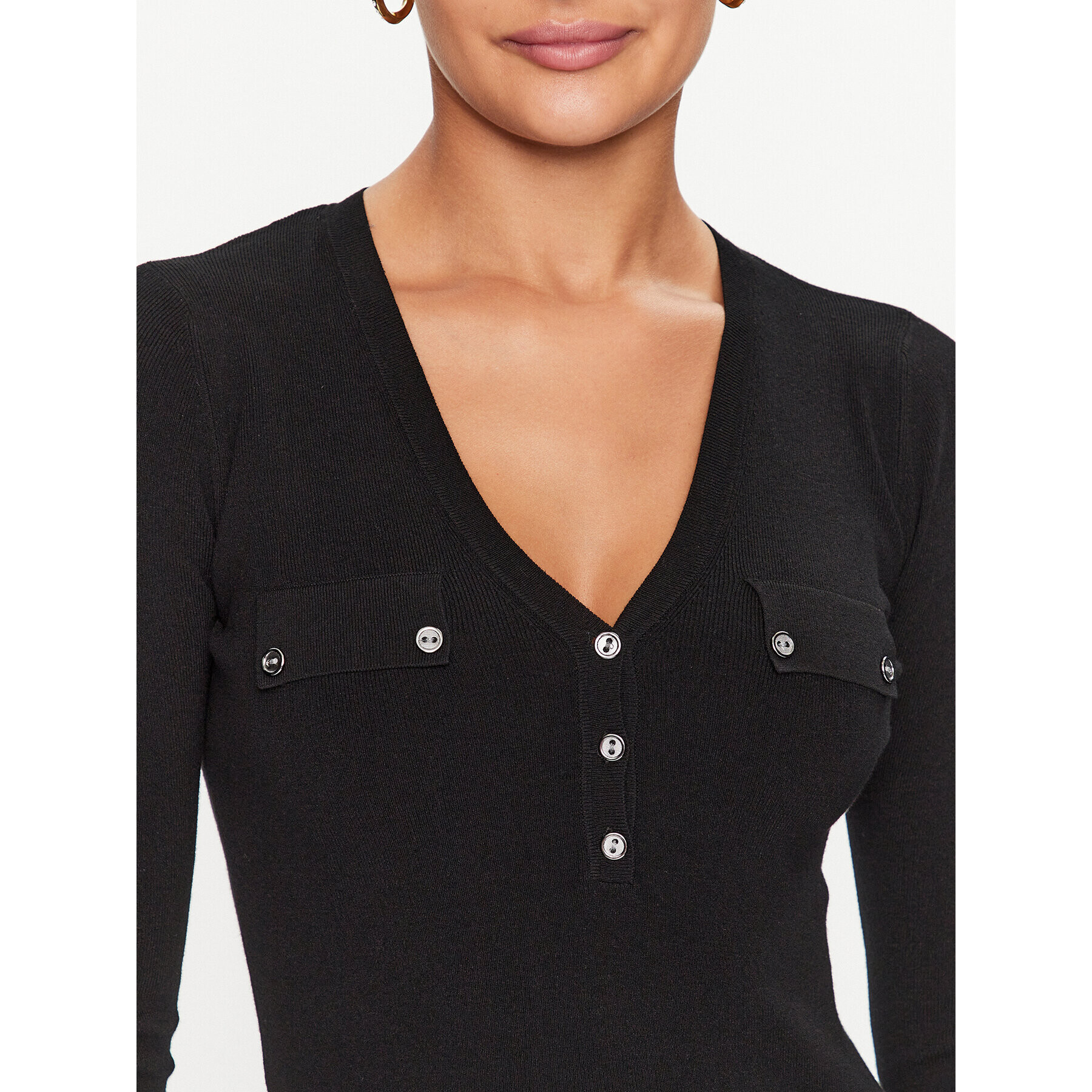 Guess Пуловер W3YR31 Z2YN2 Черен Regular Fit - Pepit.bg