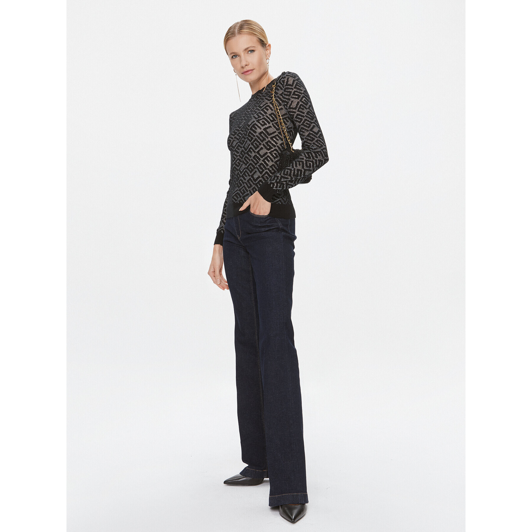 Guess Пуловер W4RR28 Z3C90 Черен Regular Fit - Pepit.bg