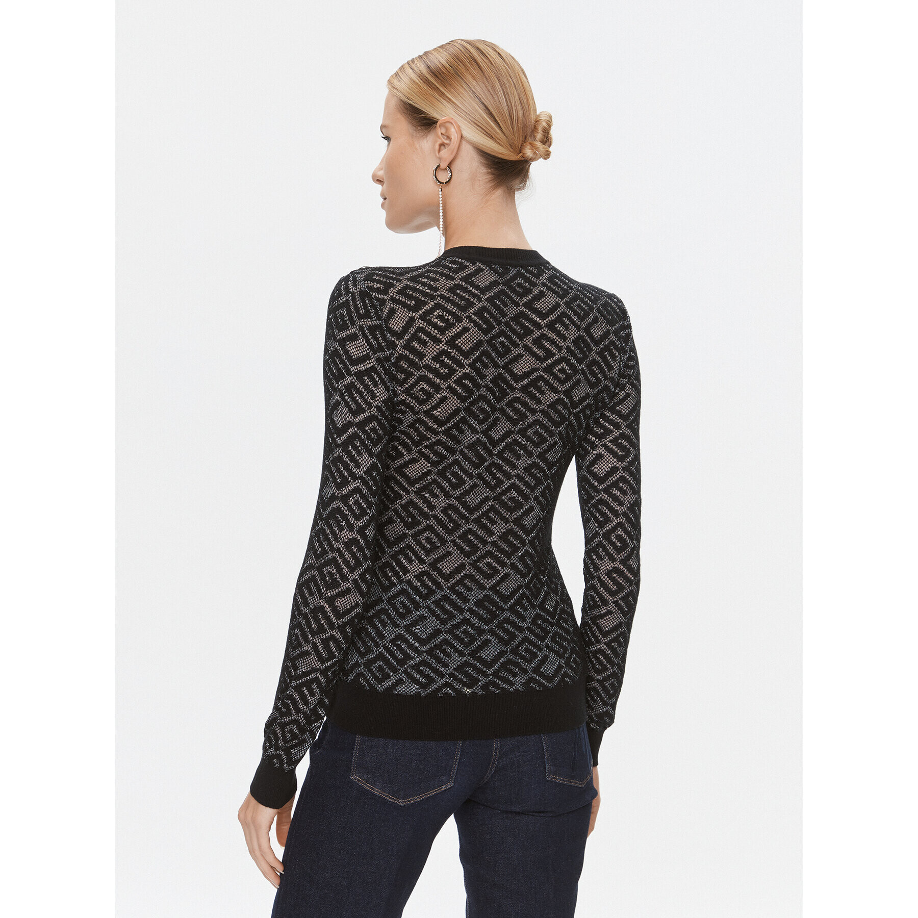 Guess Пуловер W4RR28 Z3C90 Черен Regular Fit - Pepit.bg