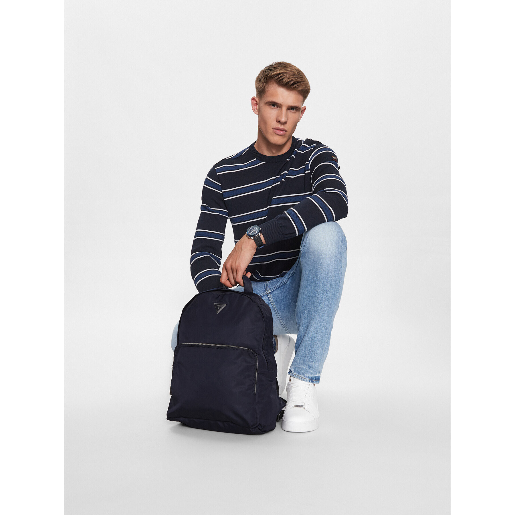 Guess Раница Certosa Nylon Smart HMECRN P3306 Тъмносин - Pepit.bg