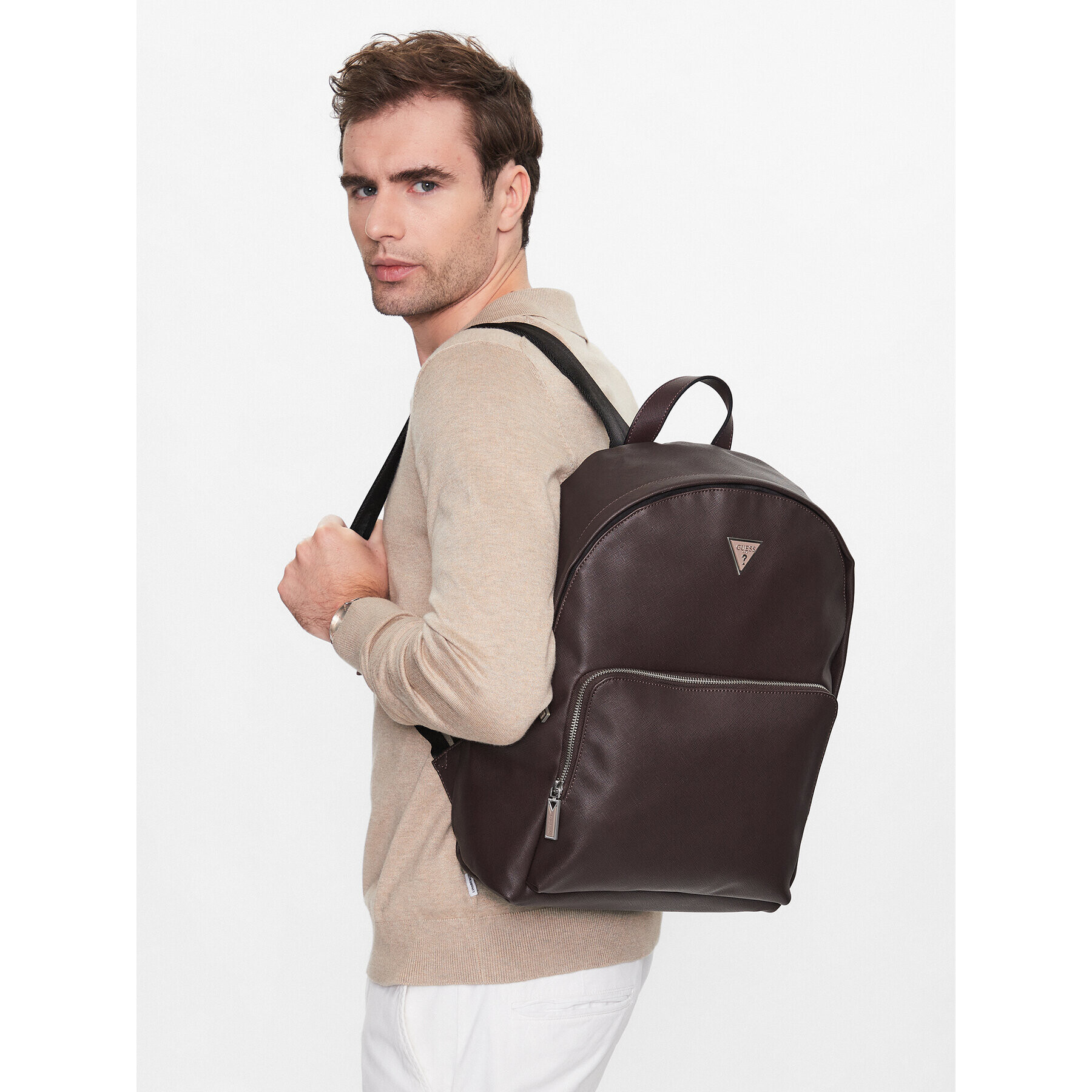 Guess Раница Certosa Saffiano Smart HMECSA P3111 Бордо - Pepit.bg