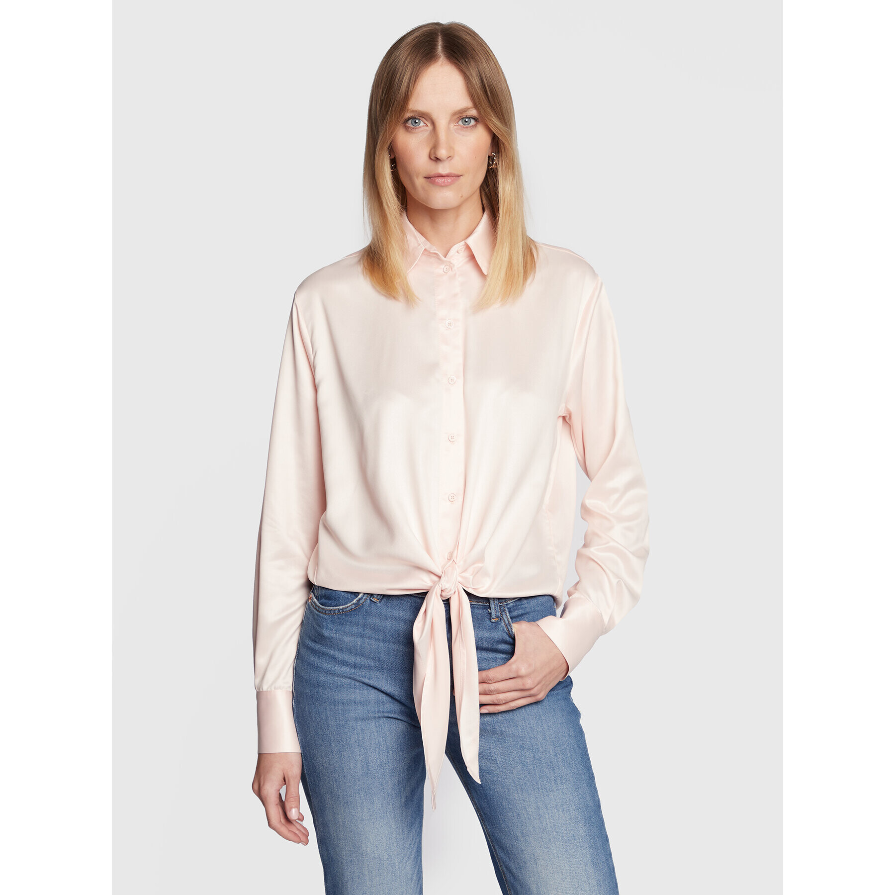 Guess Риза Donna W3RH04 WF520 Розов Regular Fit - Pepit.bg