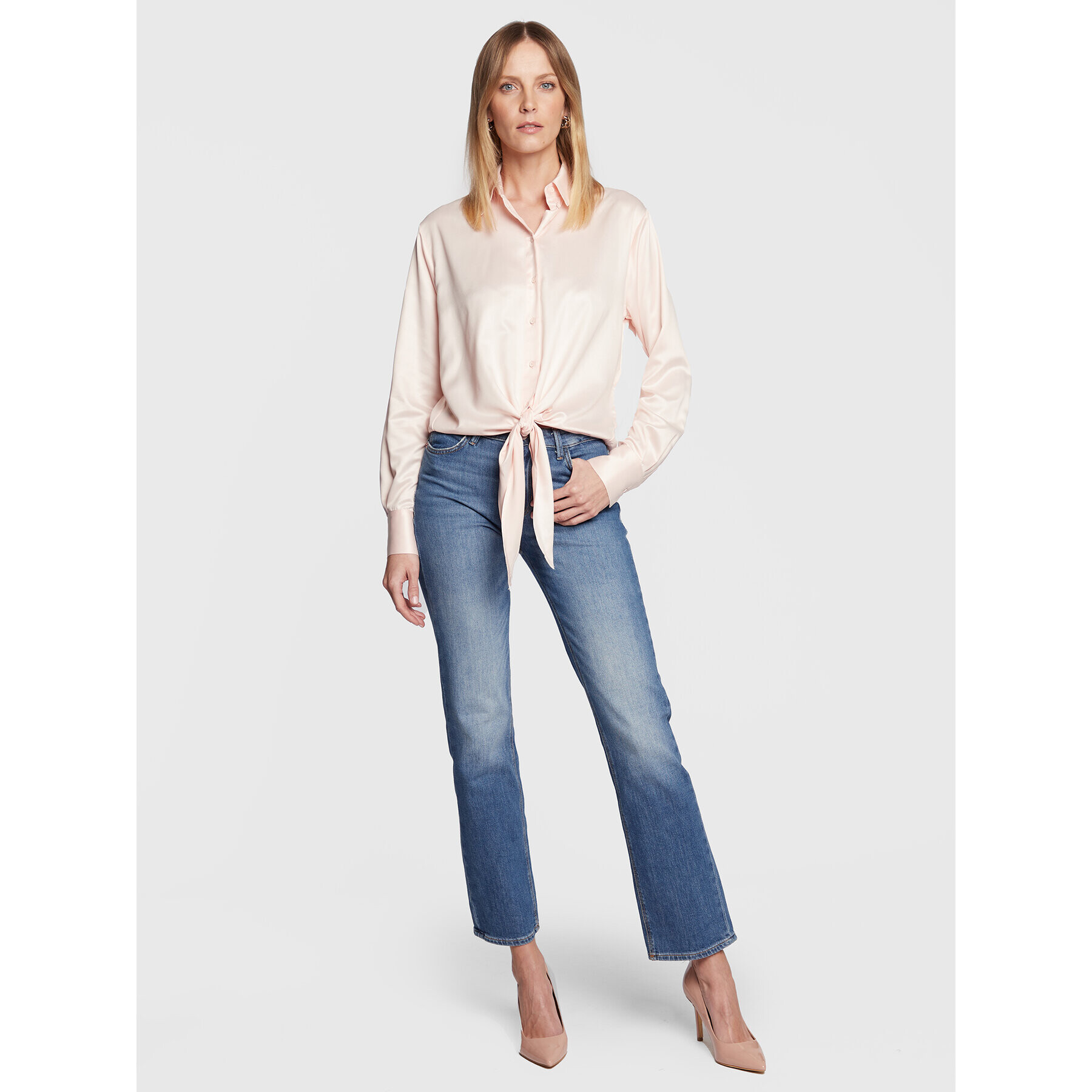 Guess Риза Donna W3RH04 WF520 Розов Regular Fit - Pepit.bg