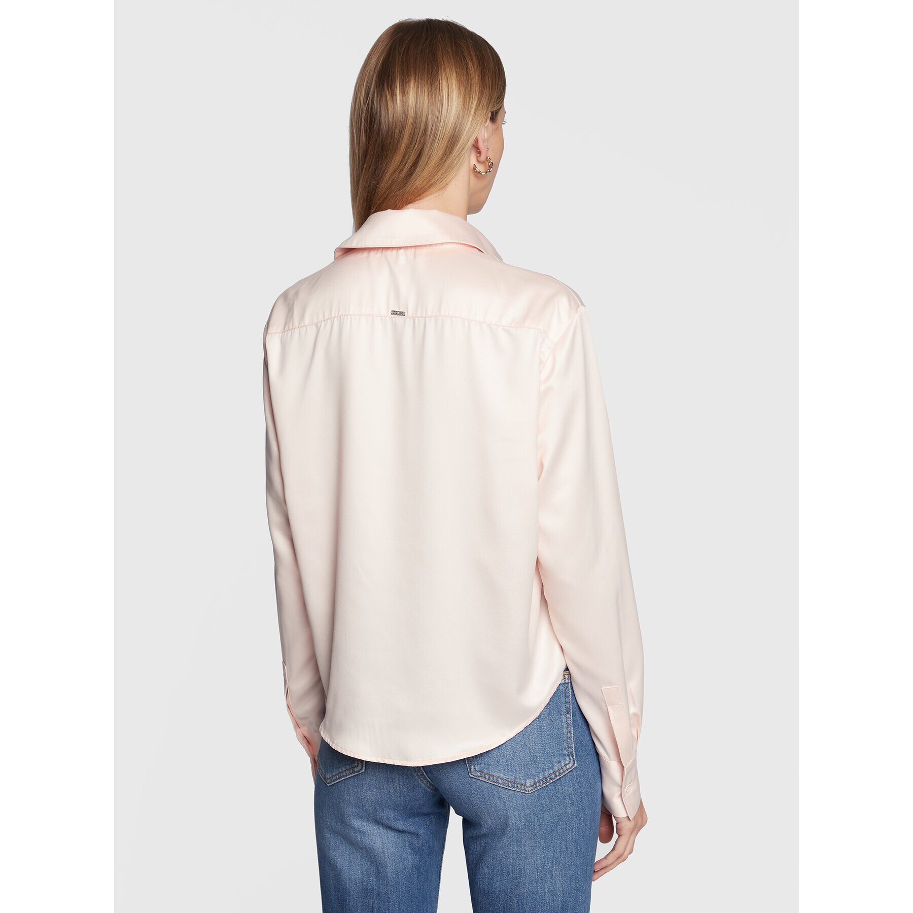 Guess Риза Donna W3RH04 WF520 Розов Regular Fit - Pepit.bg