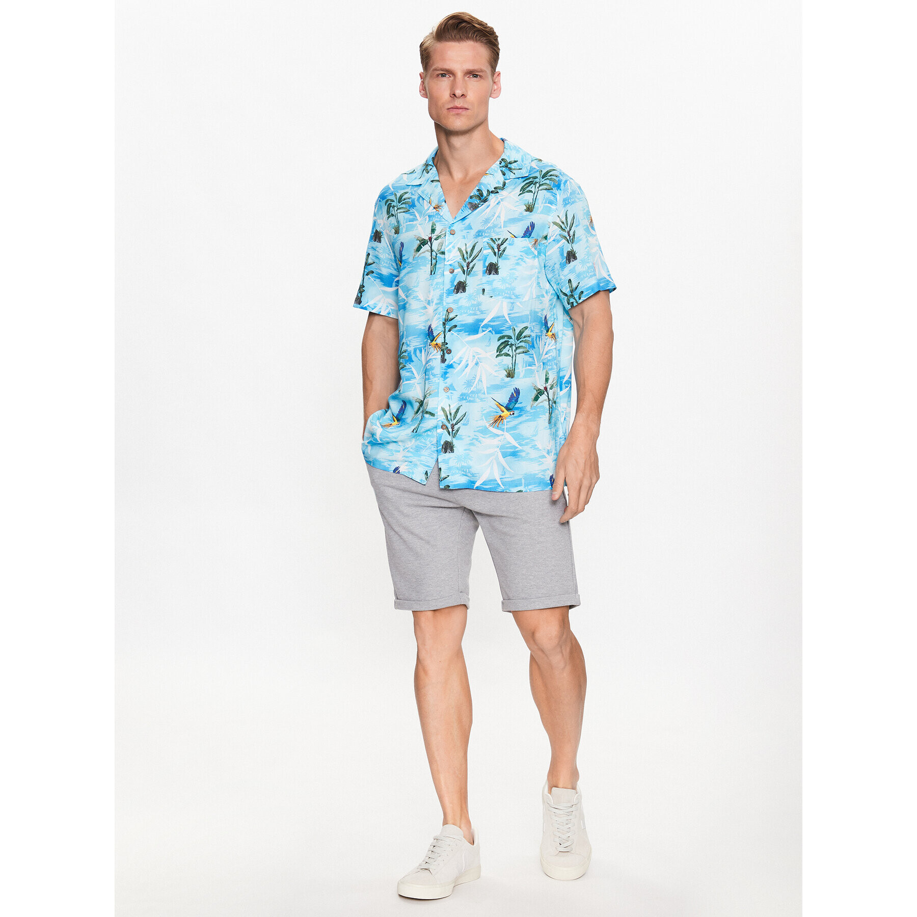 Guess Риза F3GH01 WO089 Син Regular Fit - Pepit.bg
