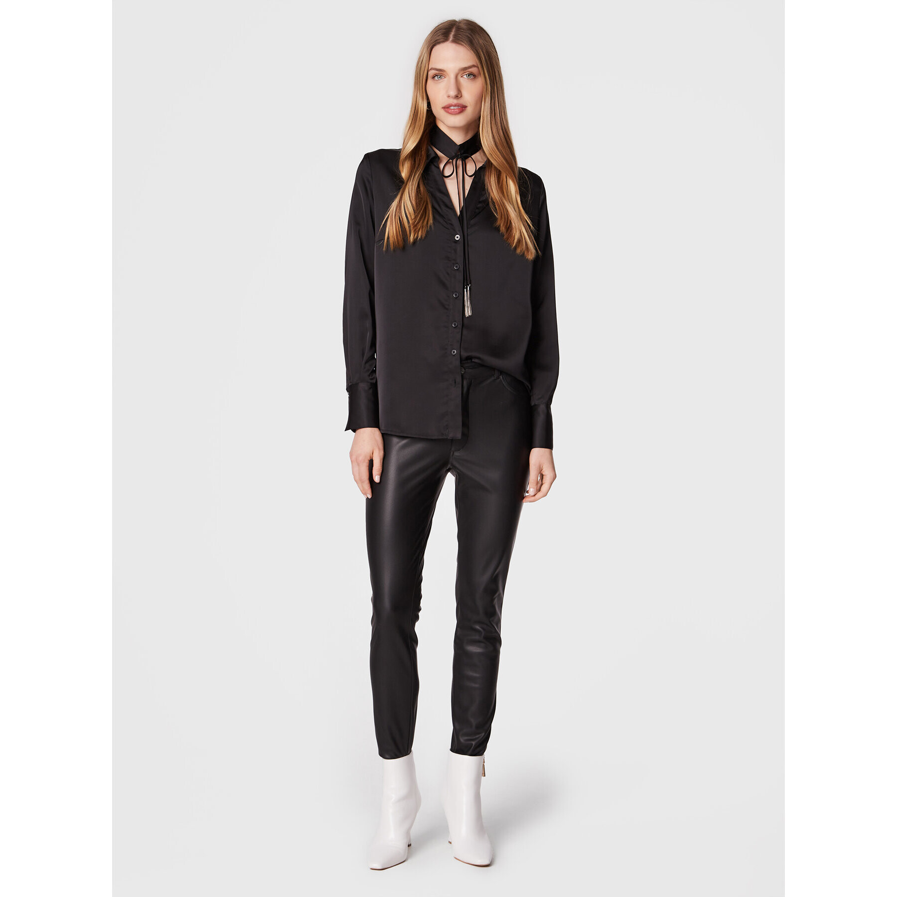 Guess Риза Floriane W2BH37 WEX62 Черен Regular Fit - Pepit.bg