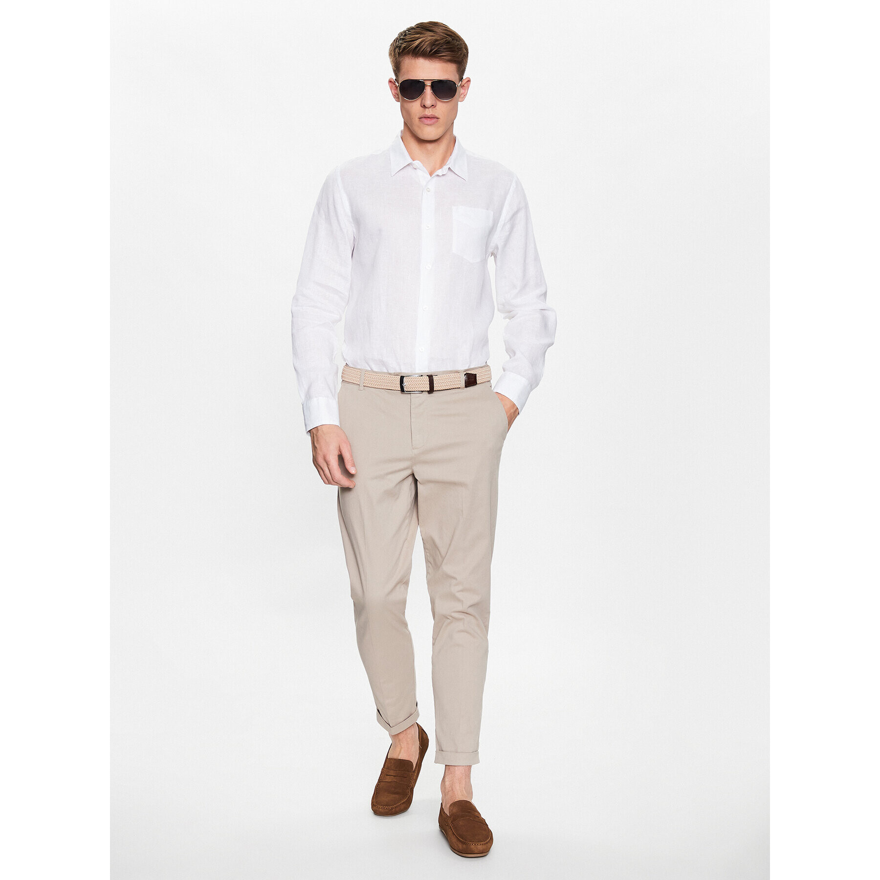 Guess Риза Island M2YH44 WERX0 Бял Slim Fit - Pepit.bg