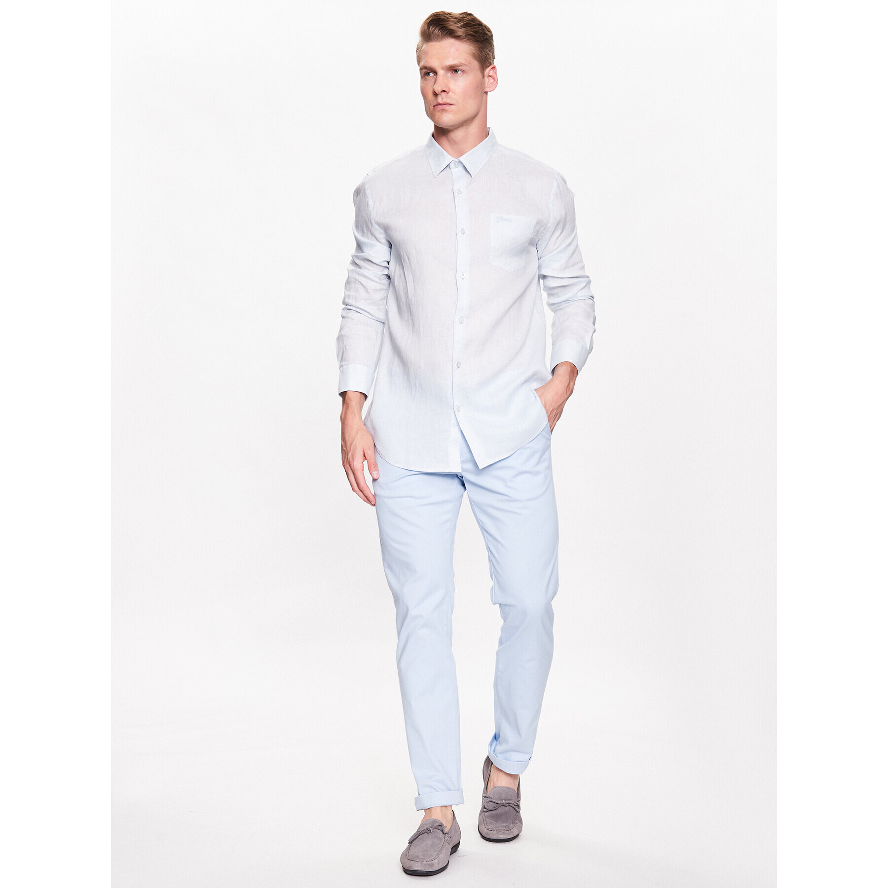 Guess Риза Island M2YH44 WERX0 Син Slim Fit - Pepit.bg