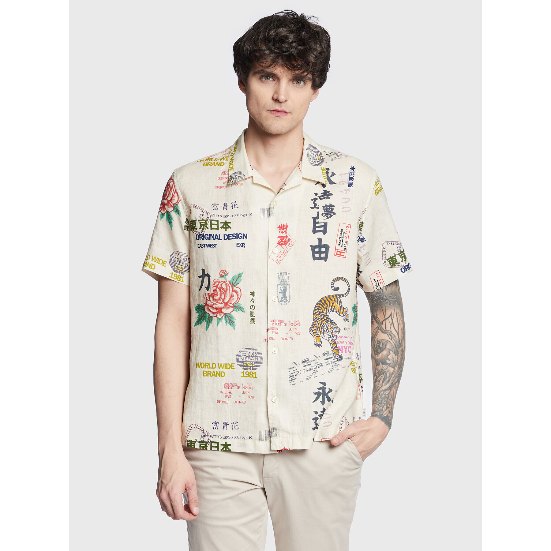 Guess Риза Island M3GH39 WERX0 Цветен Slim Fit - Pepit.bg