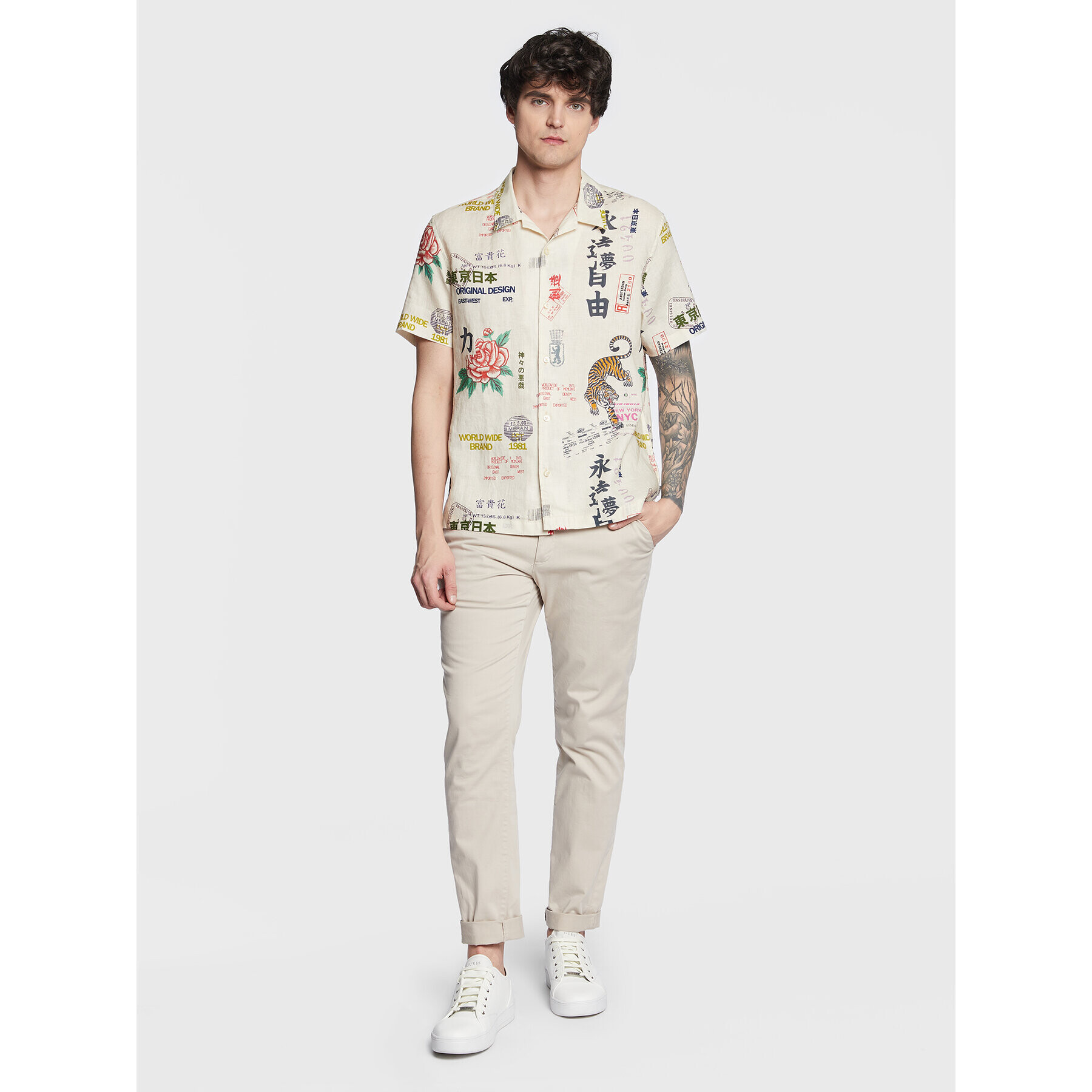 Guess Риза Island M3GH39 WERX0 Цветен Slim Fit - Pepit.bg