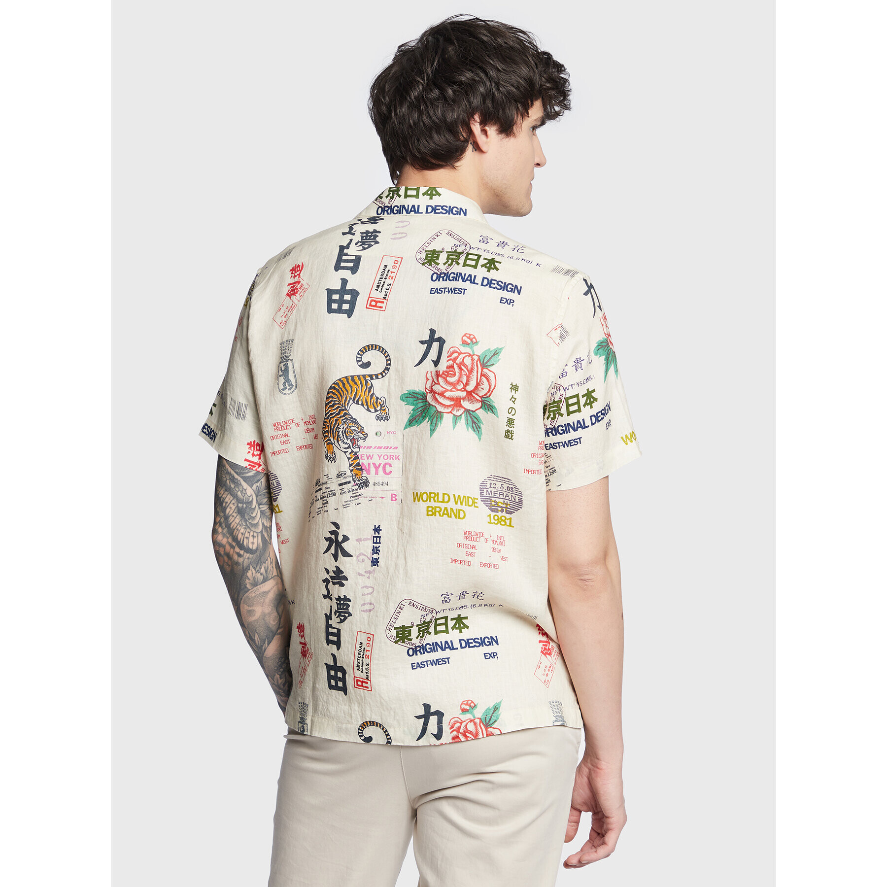 Guess Риза Island M3GH39 WERX0 Цветен Slim Fit - Pepit.bg