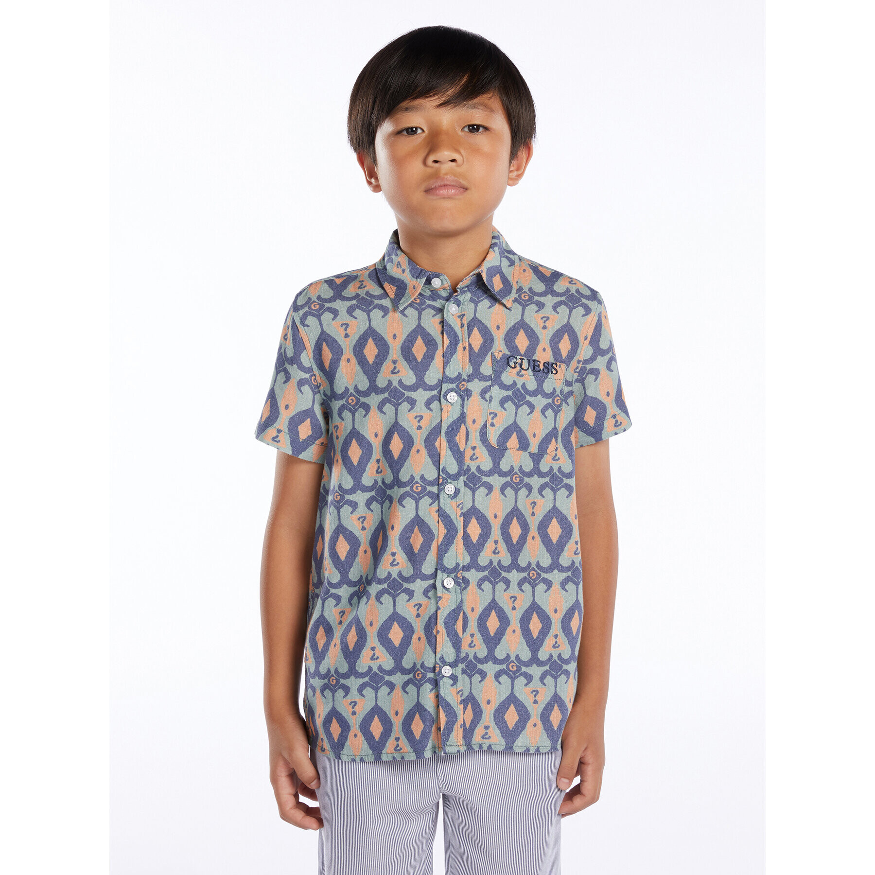 Guess Риза L3GH02 WFBT0 Син Regular Fit - Pepit.bg