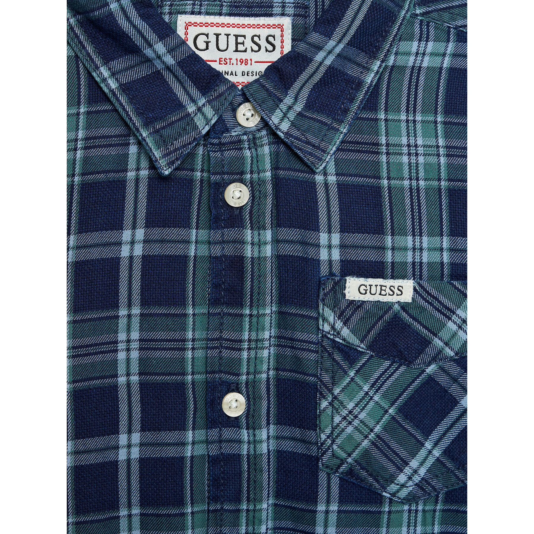 Guess Риза L3YH00 D52G1 Тъмносин Regular Fit - Pepit.bg