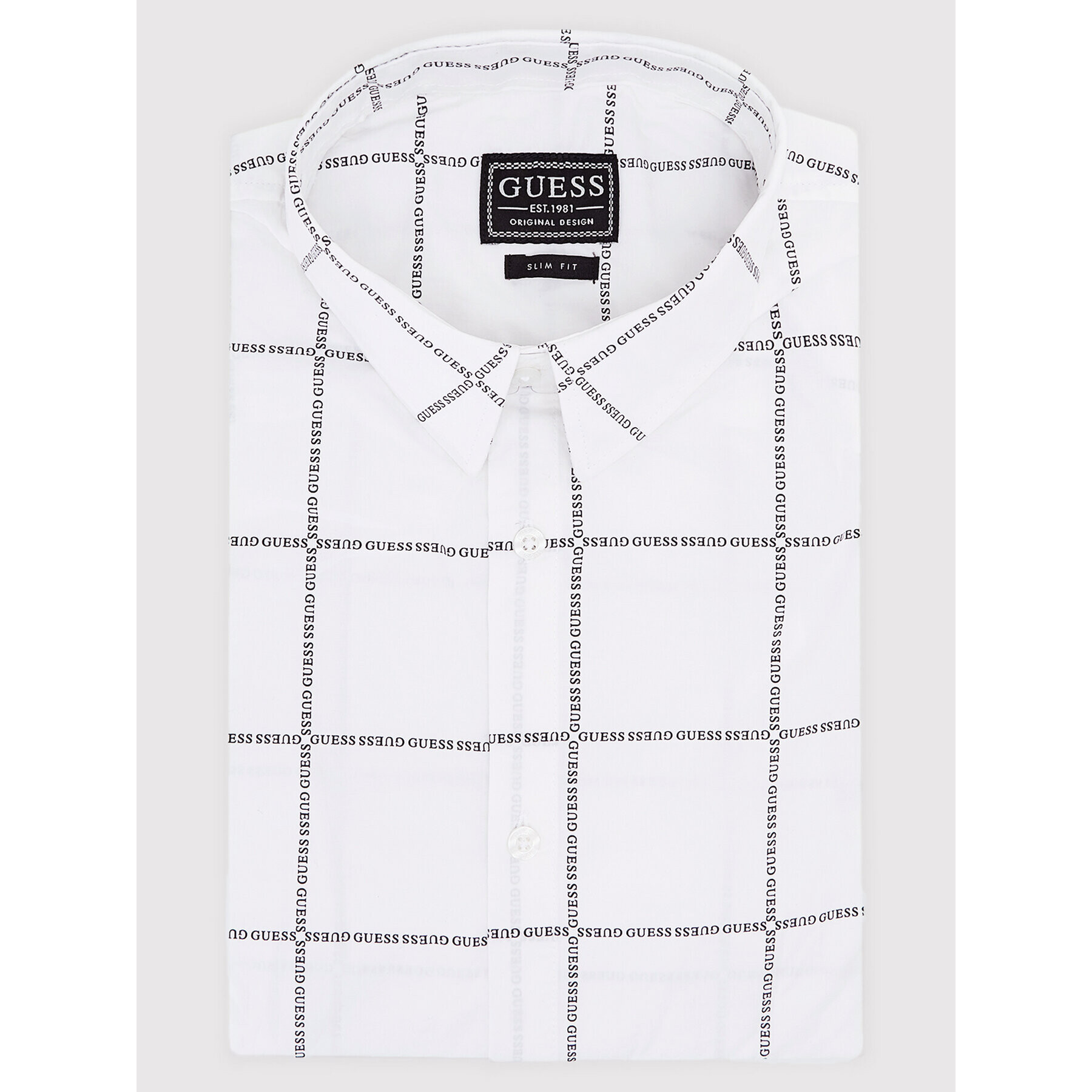 Guess Риза M1YH21 WE2P1 Бял Slim Fit - Pepit.bg