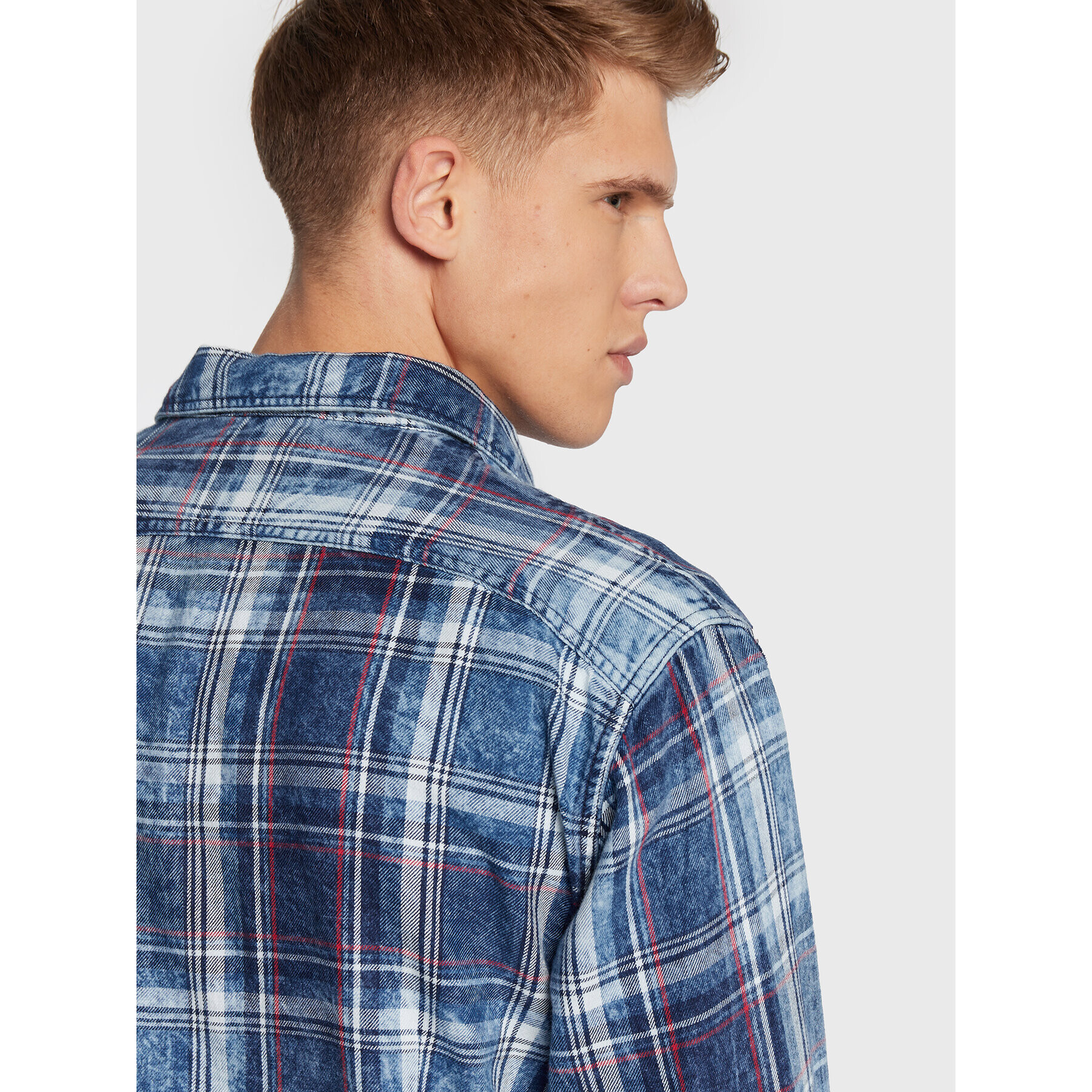 Guess Риза M2BH12 D4TY1 Син Regular Fit - Pepit.bg