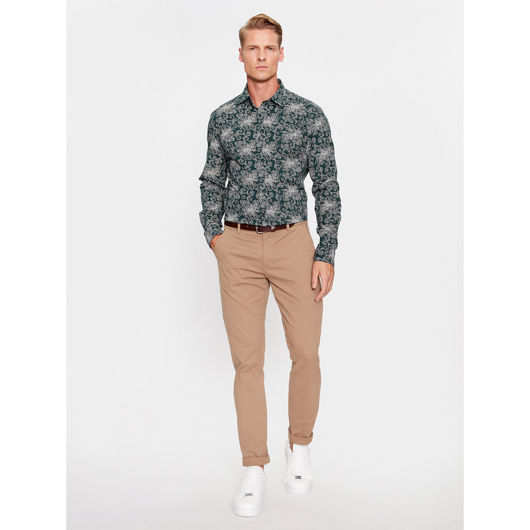 Guess Риза M3BH55 W8BX1 Син Regular Fit - Pepit.bg