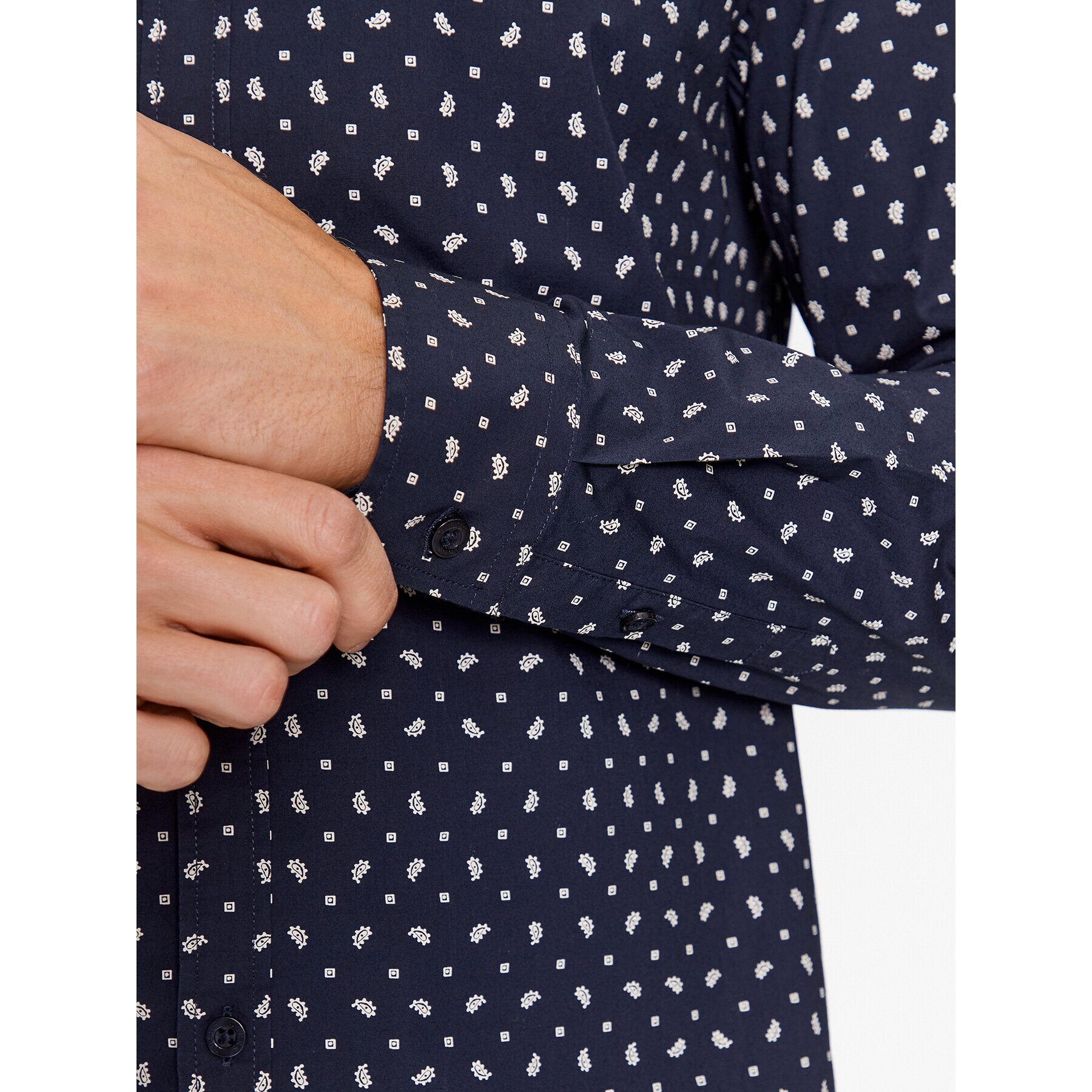 Guess Риза M3BH55 W8BX1 Тъмносин Slim Fit - Pepit.bg