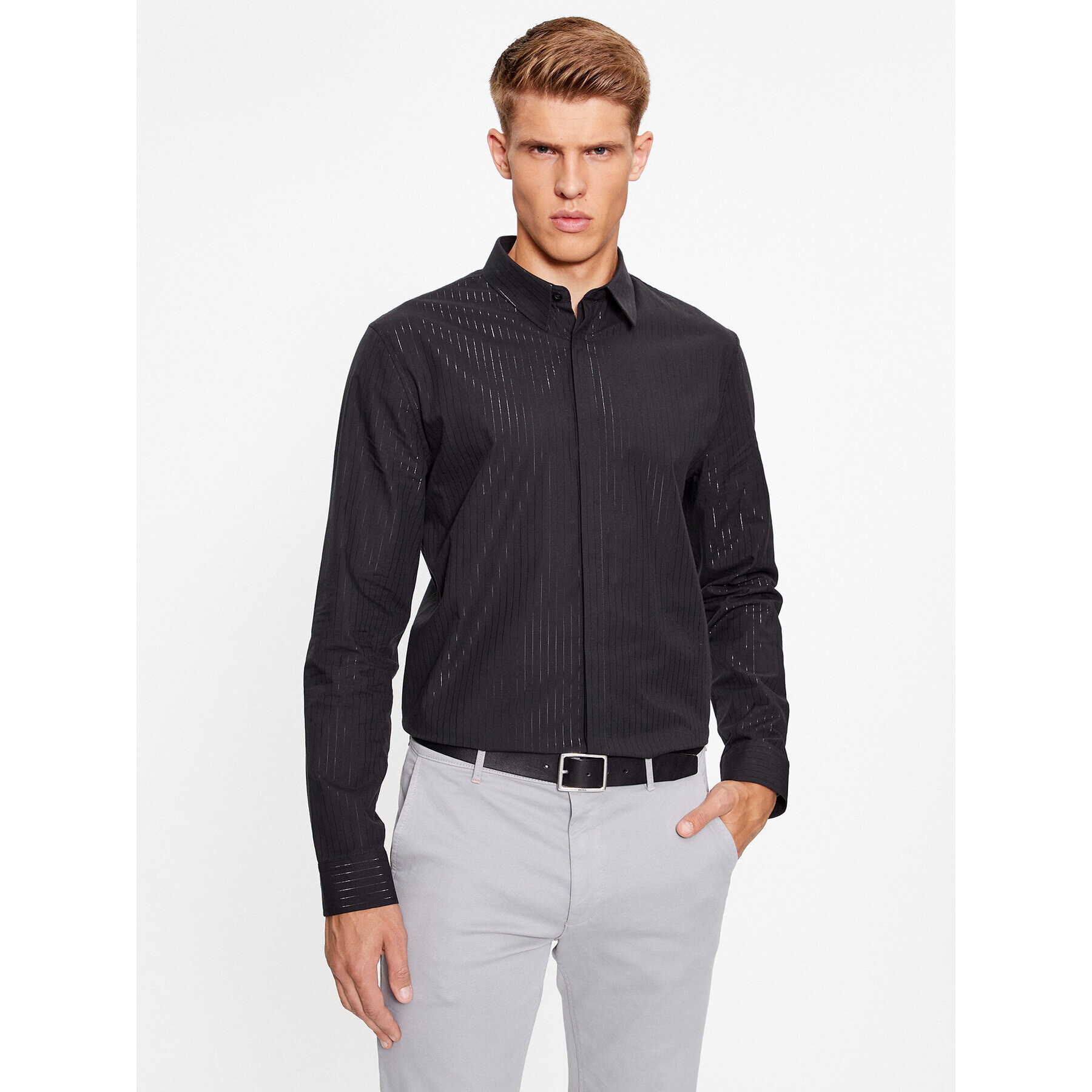 Guess Риза M3BH67 WFS20 Черен Regular Fit - Pepit.bg