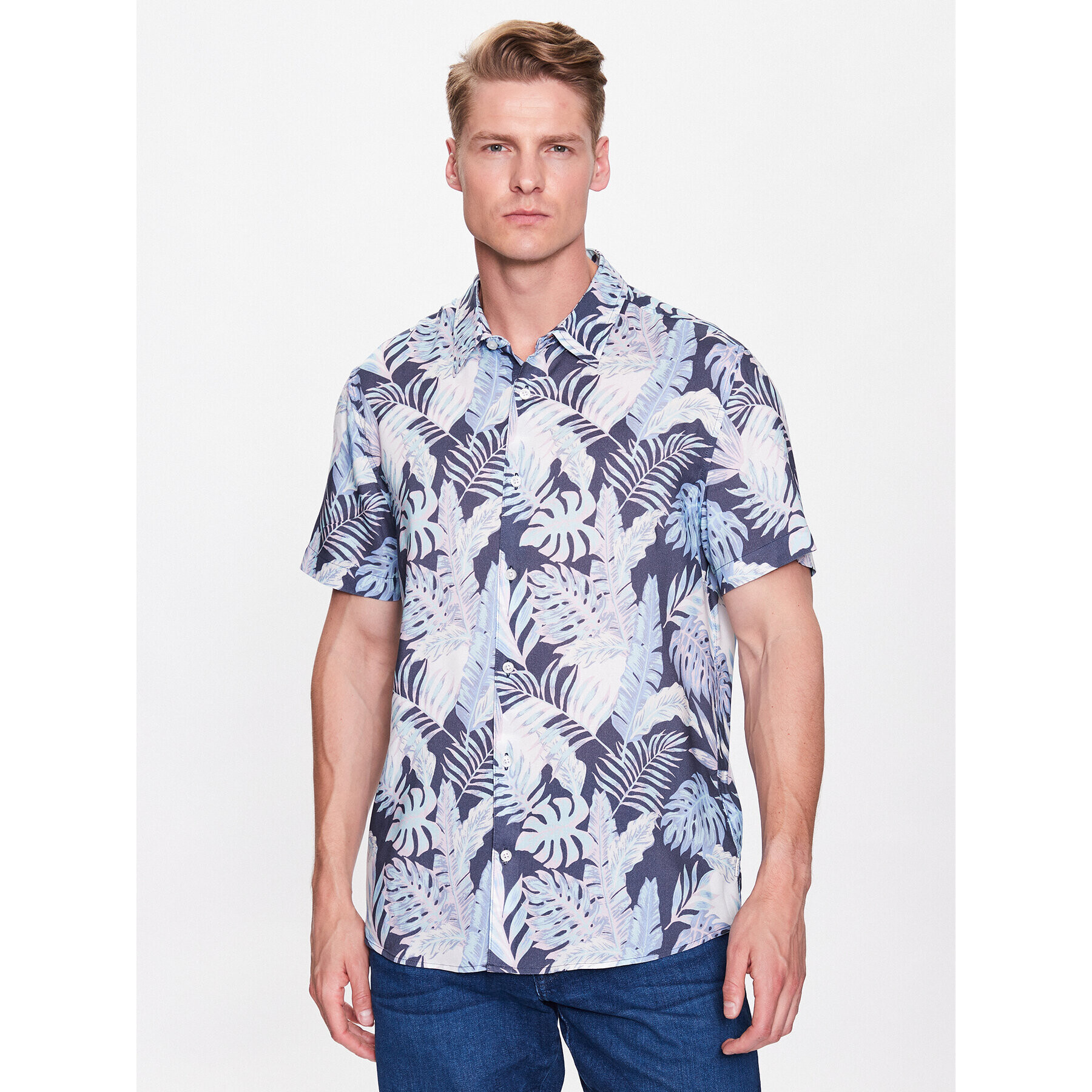 Guess Риза M3GH31 WD4Z2 Син Slim Fit - Pepit.bg