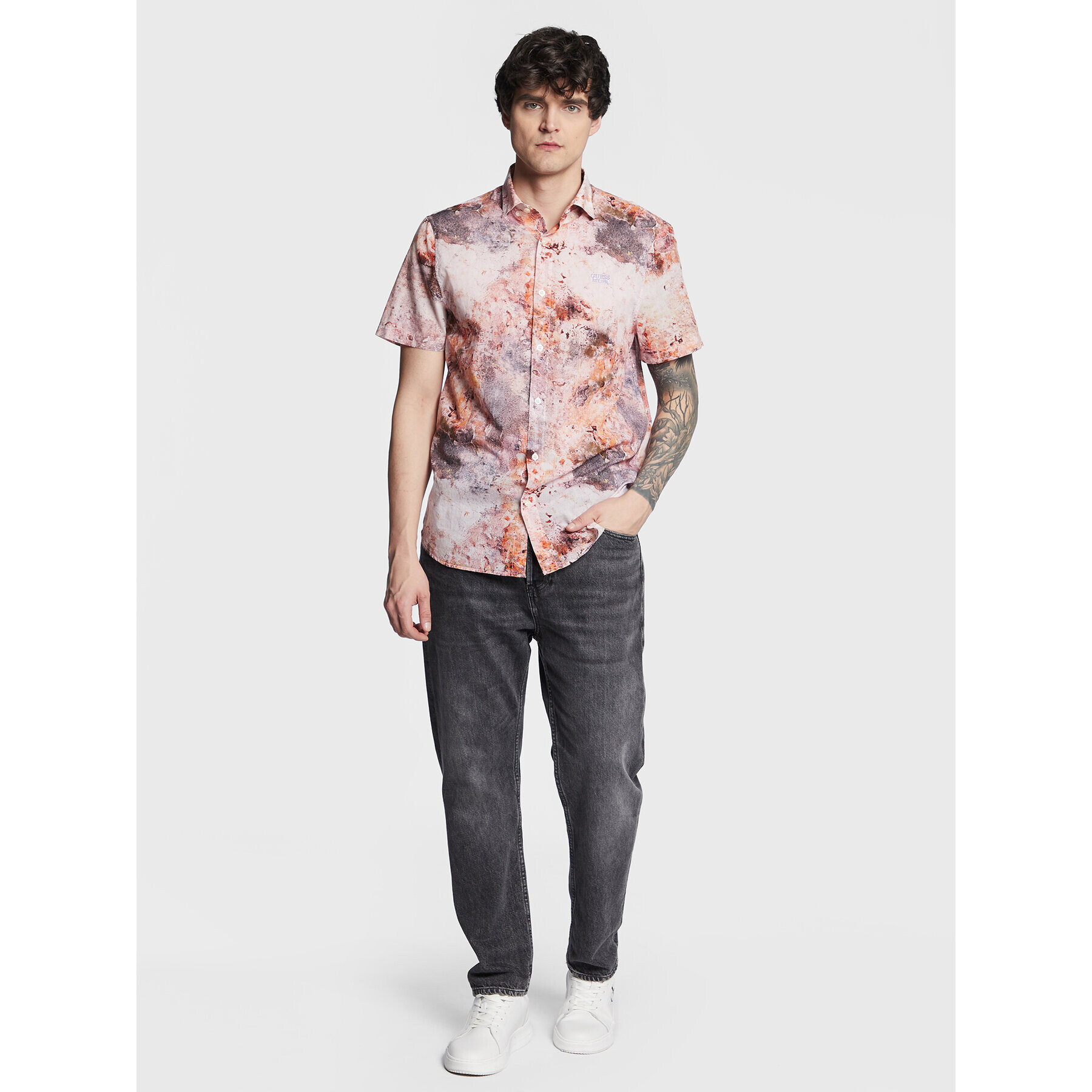 Guess Риза M3GH65 WFDS1 Розов Regular Fit - Pepit.bg