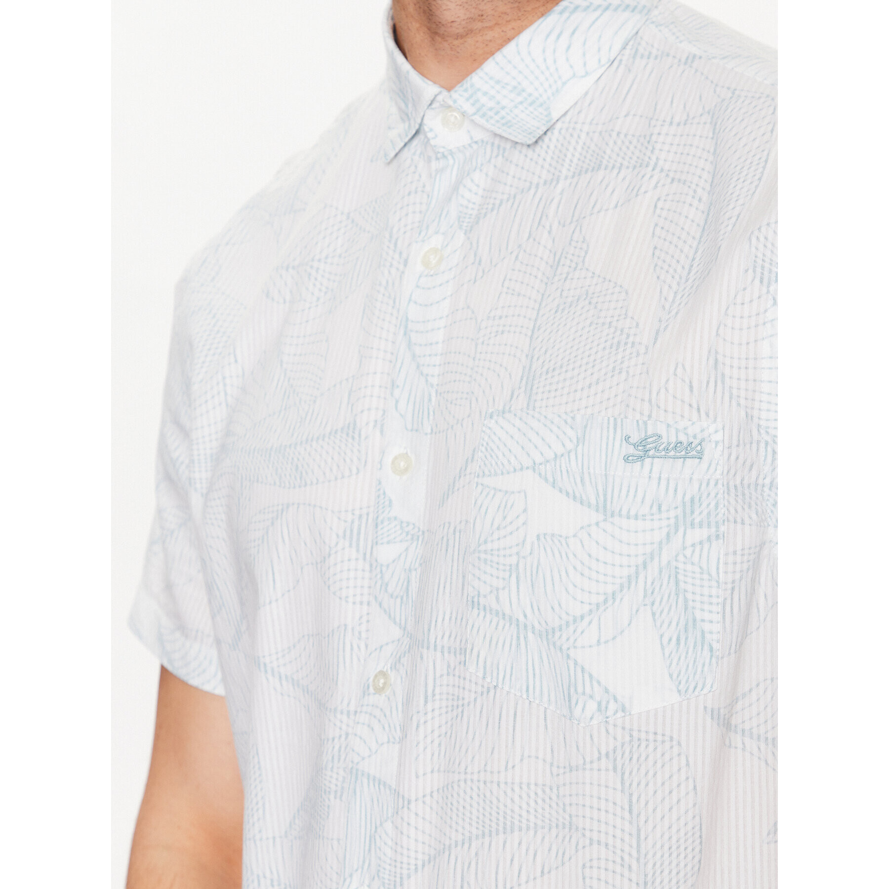 Guess Риза M3GH71 WFDZ0 Син Regular Fit - Pepit.bg