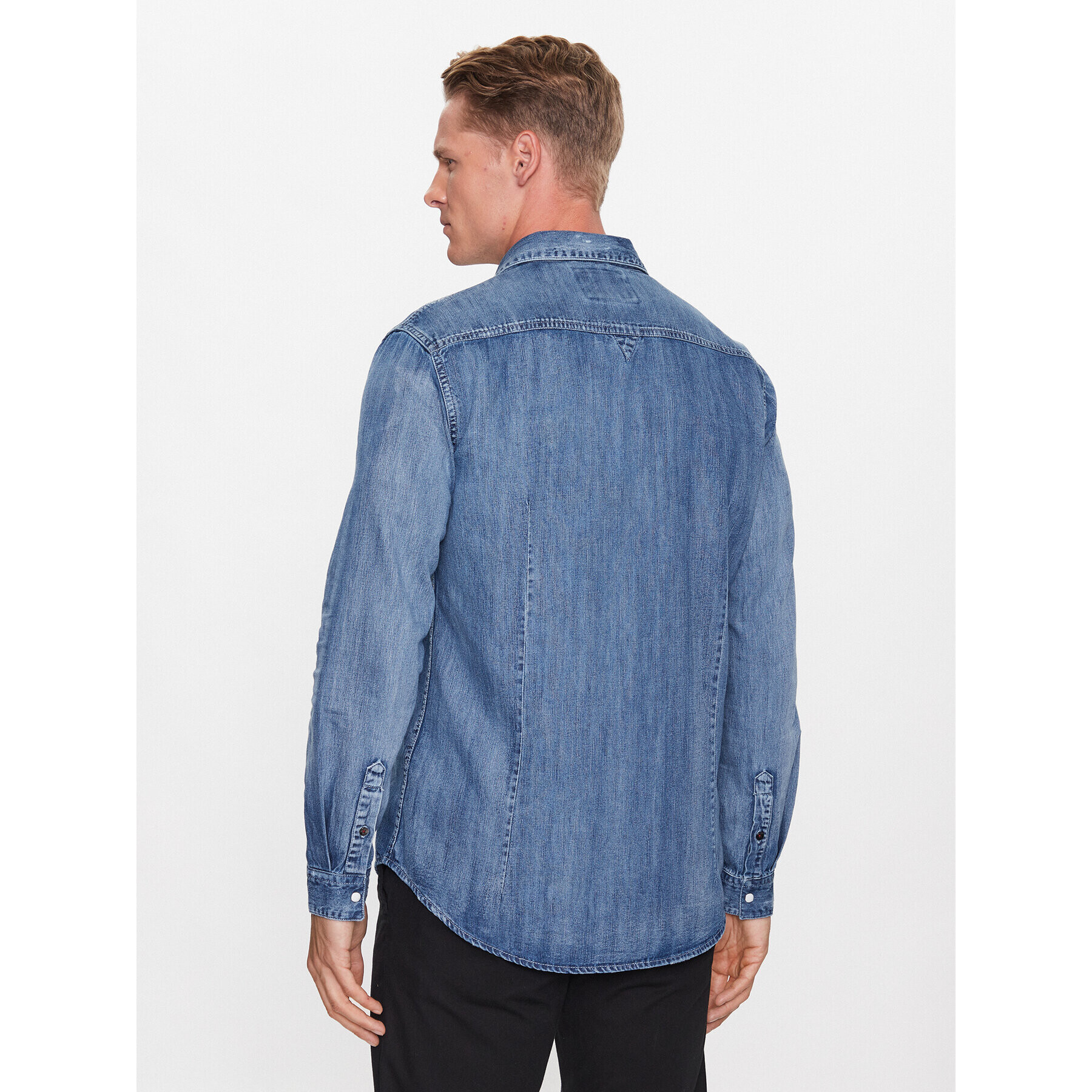 Guess Риза M3YH02 D14LX Син Slim Fit - Pepit.bg