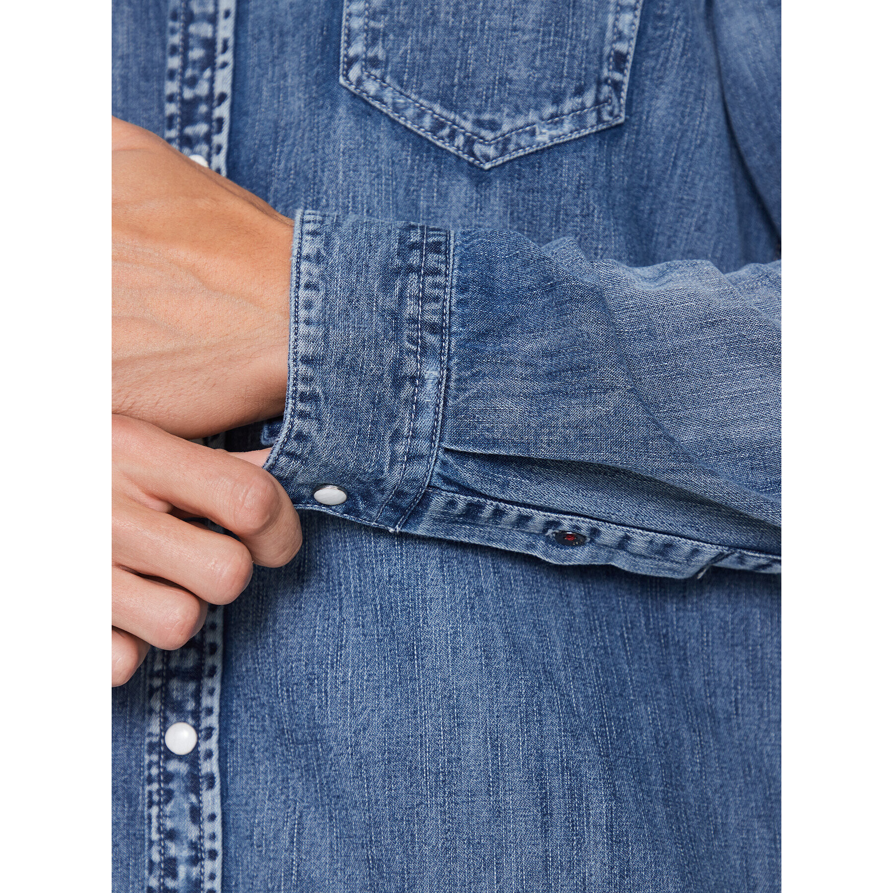 Guess Риза M3YH02 D14LX Син Slim Fit - Pepit.bg