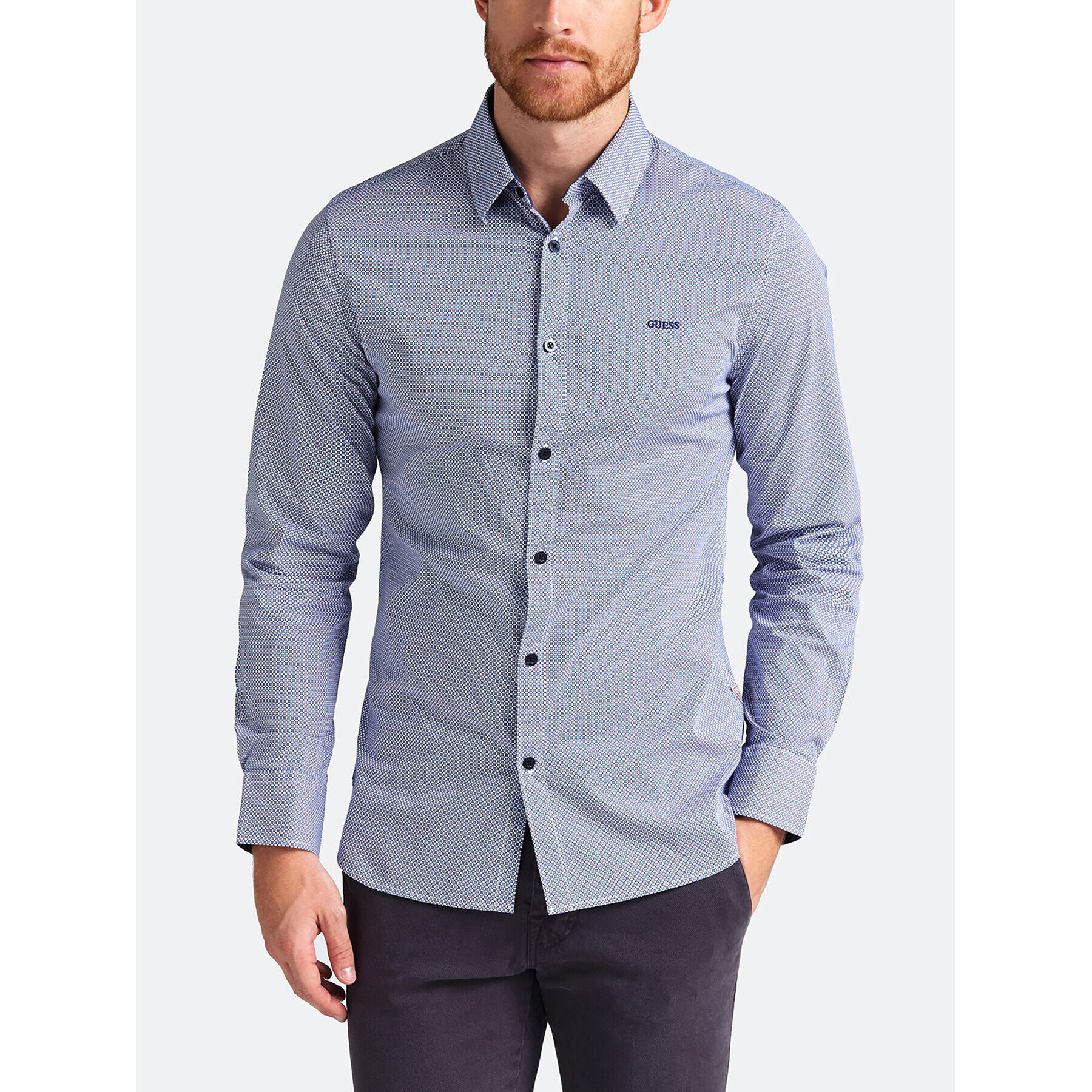 Guess Риза M93H41 W8BX0 Цветен Slim Fit - Pepit.bg