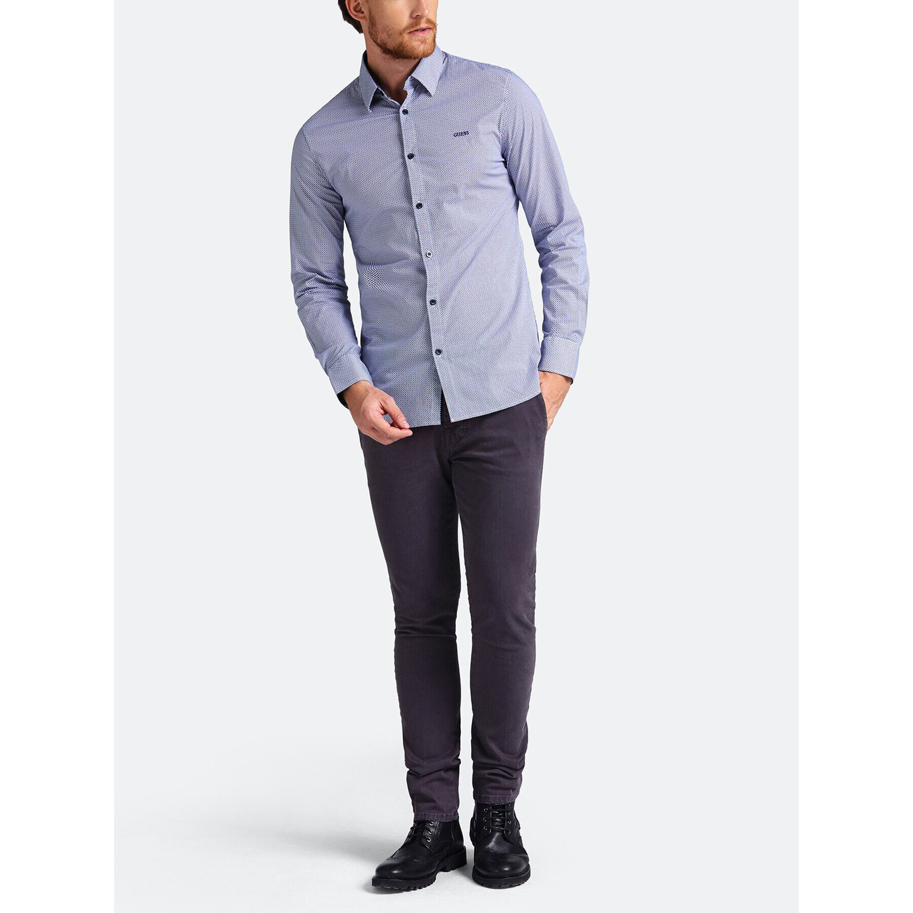Guess Риза M93H41 W8BX0 Цветен Slim Fit - Pepit.bg