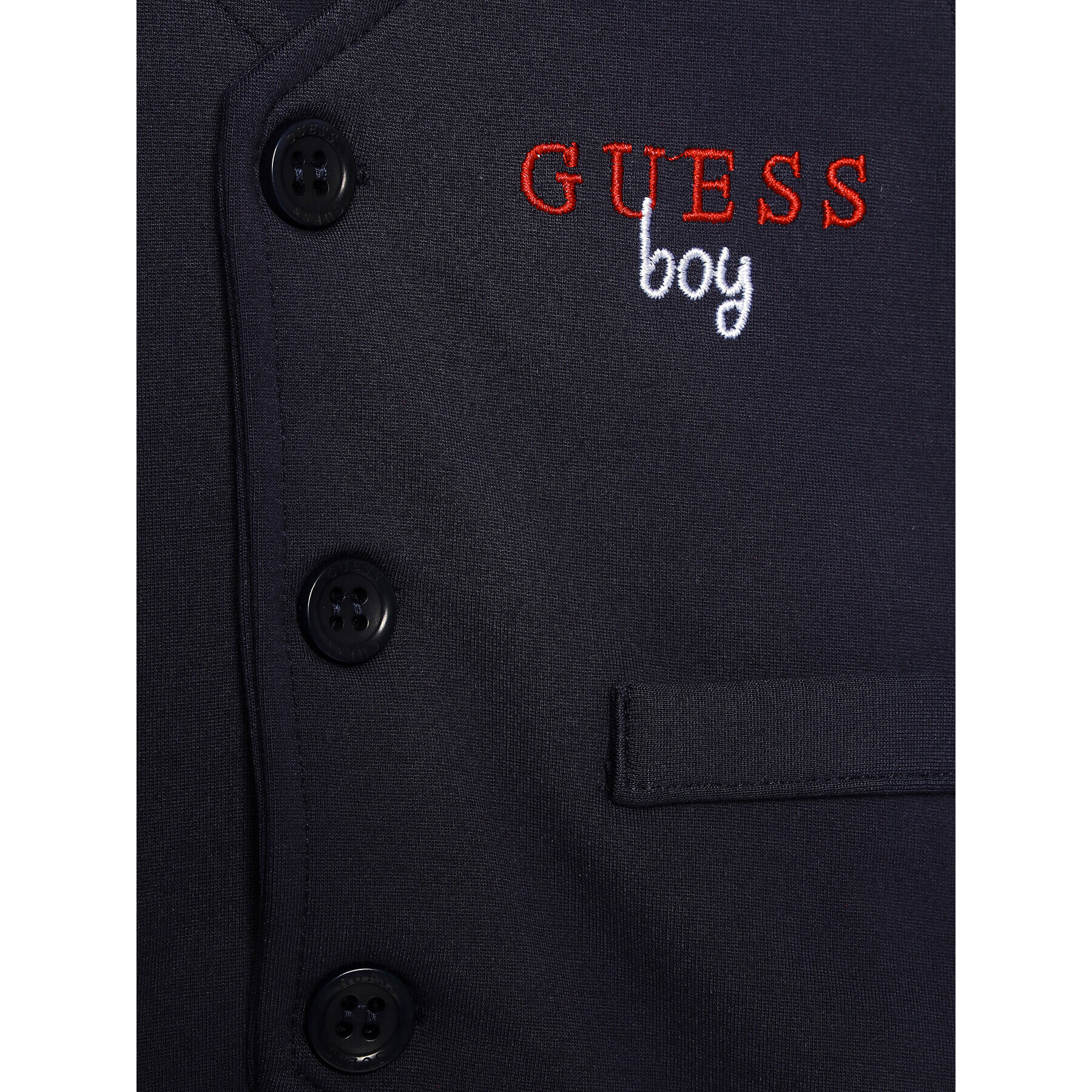 Guess Комплект риза елек и текстилен панталон N3BG02 KAE30 Тъмносин Regular Fit - Pepit.bg