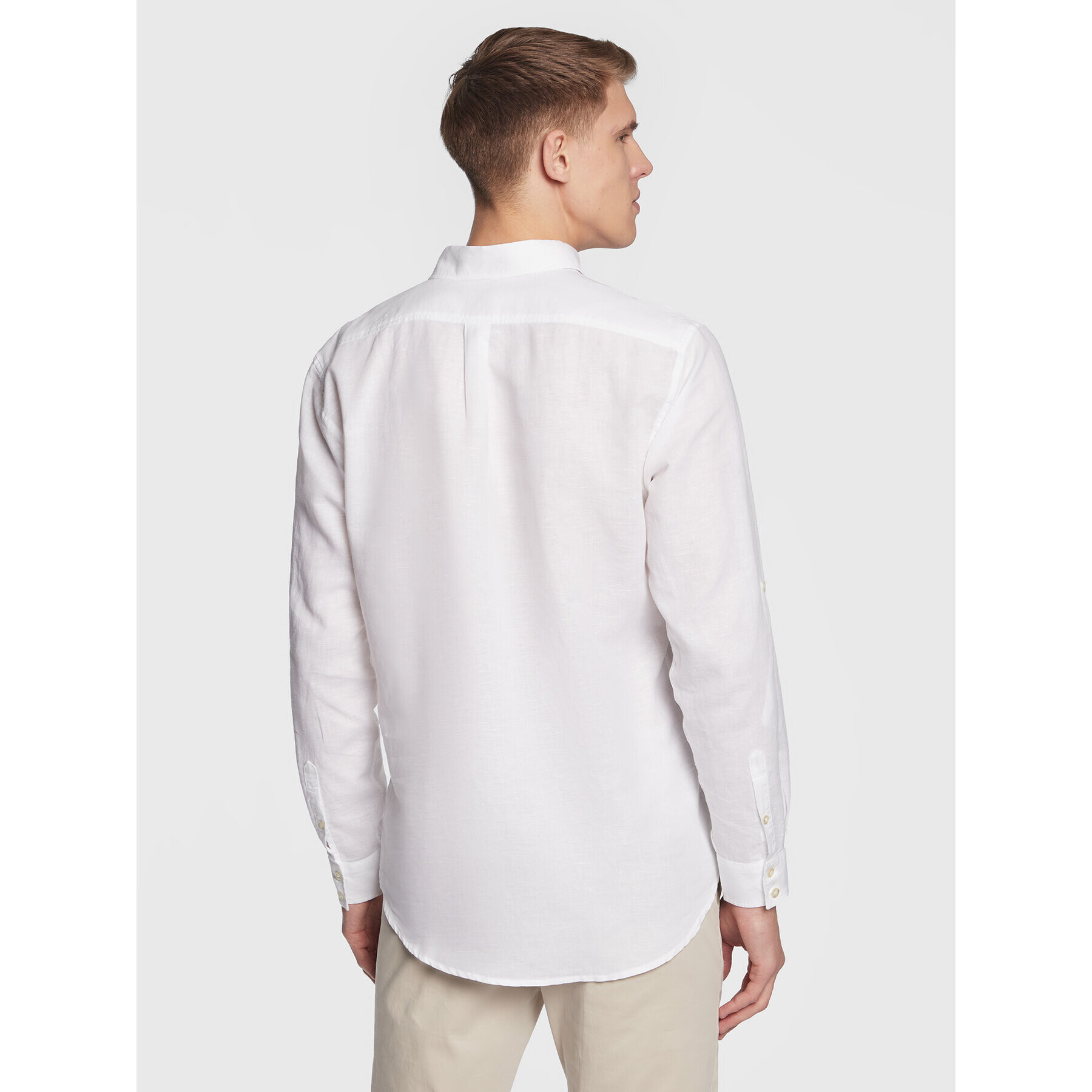 Guess Риза Roll-Up F3GH00 WO07S Бял Regular Fit - Pepit.bg