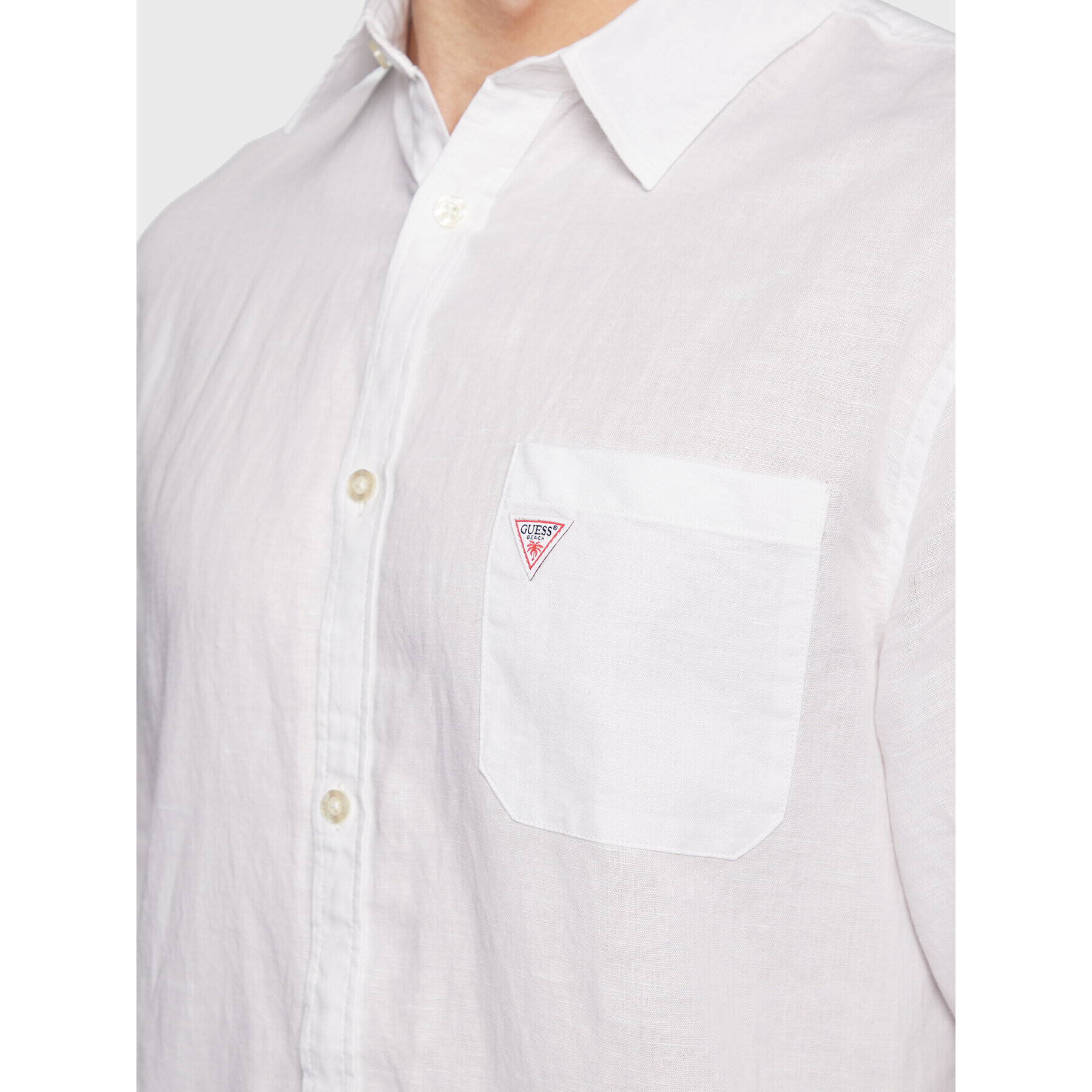 Guess Риза Roll-Up F3GH00 WO07S Бял Regular Fit - Pepit.bg