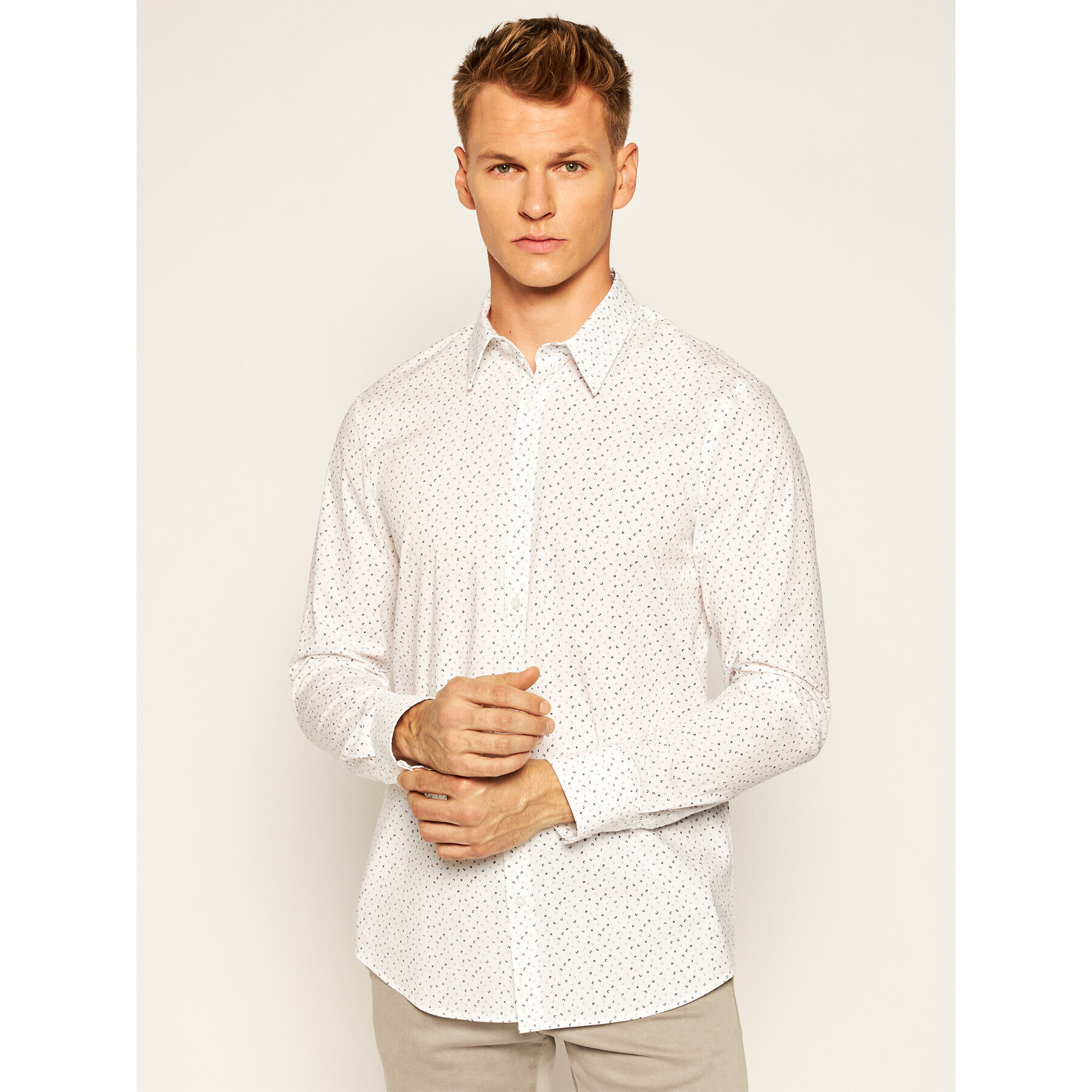 Guess Риза Sunset M0YH20 W8BX0 Бял Slim Fit - Pepit.bg