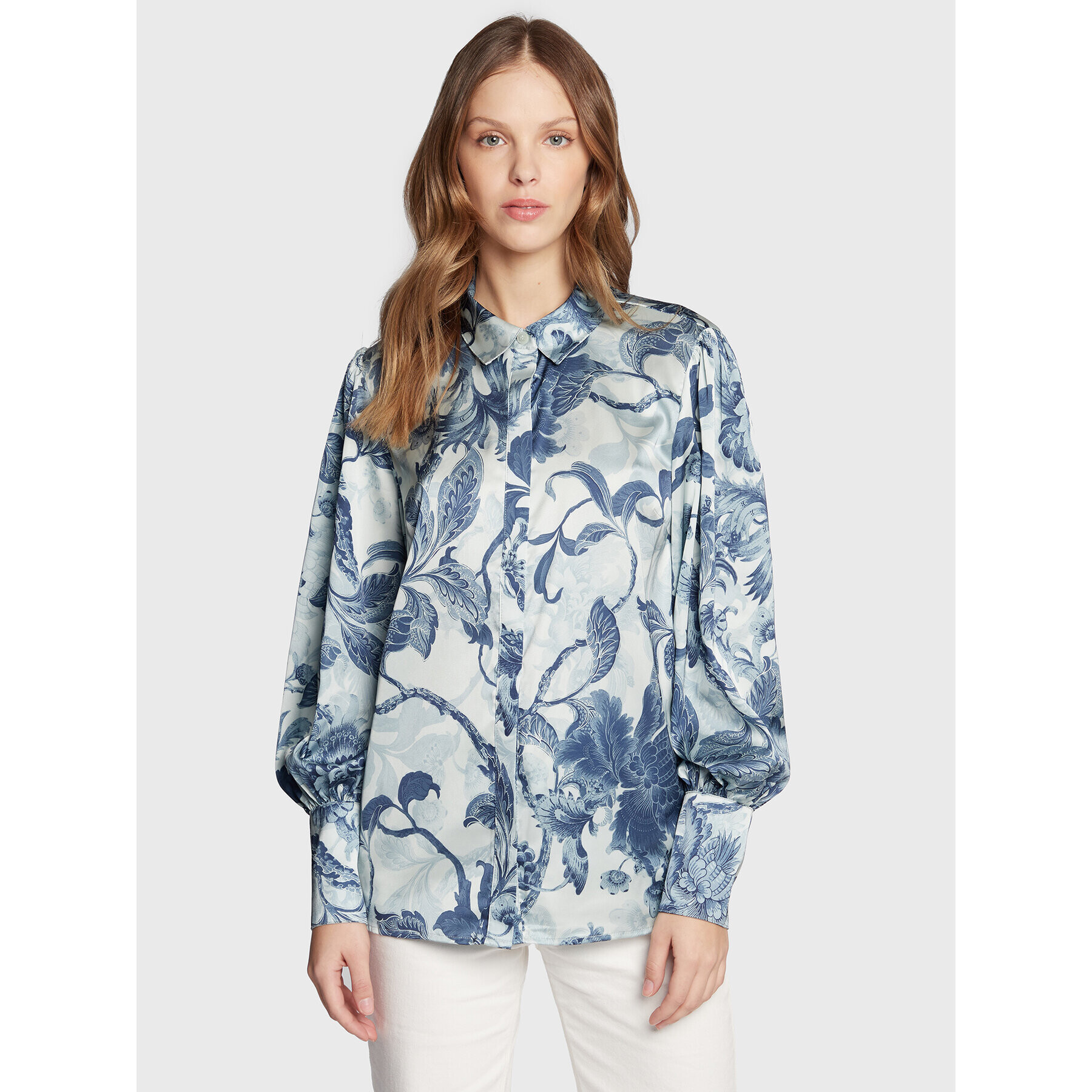 Guess Риза W3RH29 WF1T2 Син Regular Fit - Pepit.bg