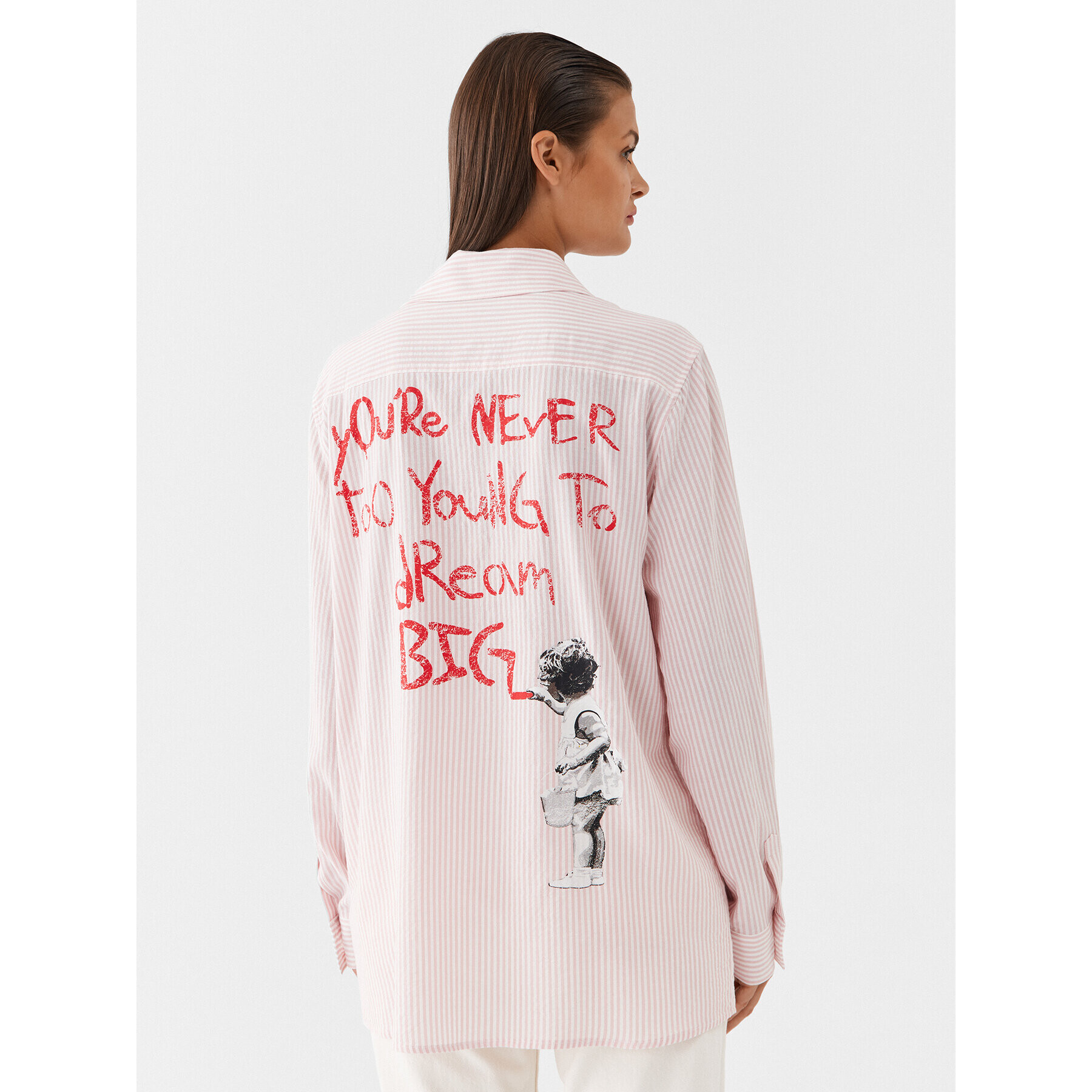 Guess Риза W3YH85 WFLH0 Розов Oversize - Pepit.bg